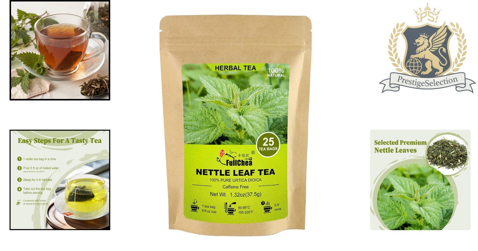 Nettle Leaf Tea Bags 25 Count – Boost Eye Health & Bone Strength