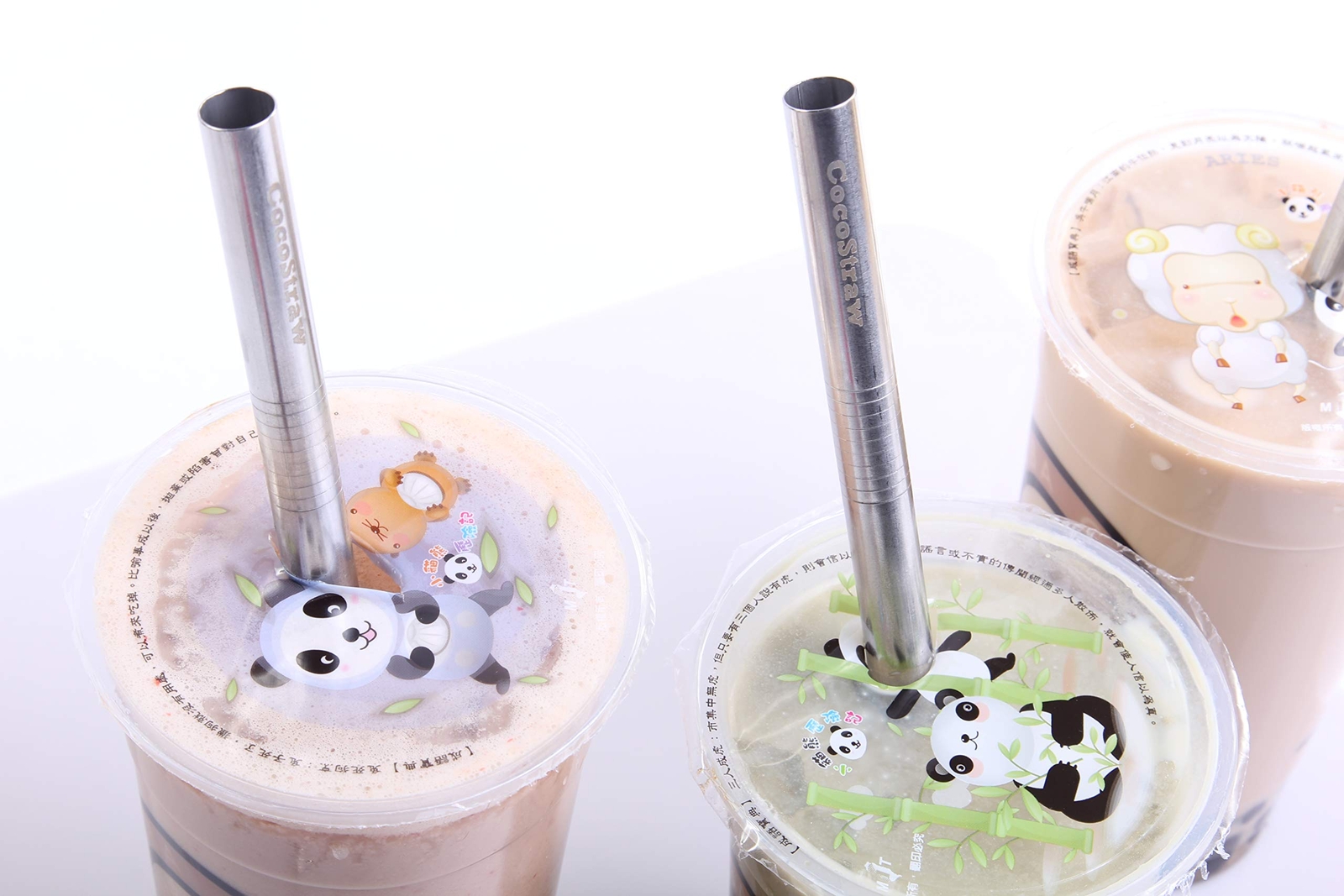 2 BOBA Straw Stainless Steel Extra Wide 1/2″ x 9.5″ Long Tapioca Pearl Bubble