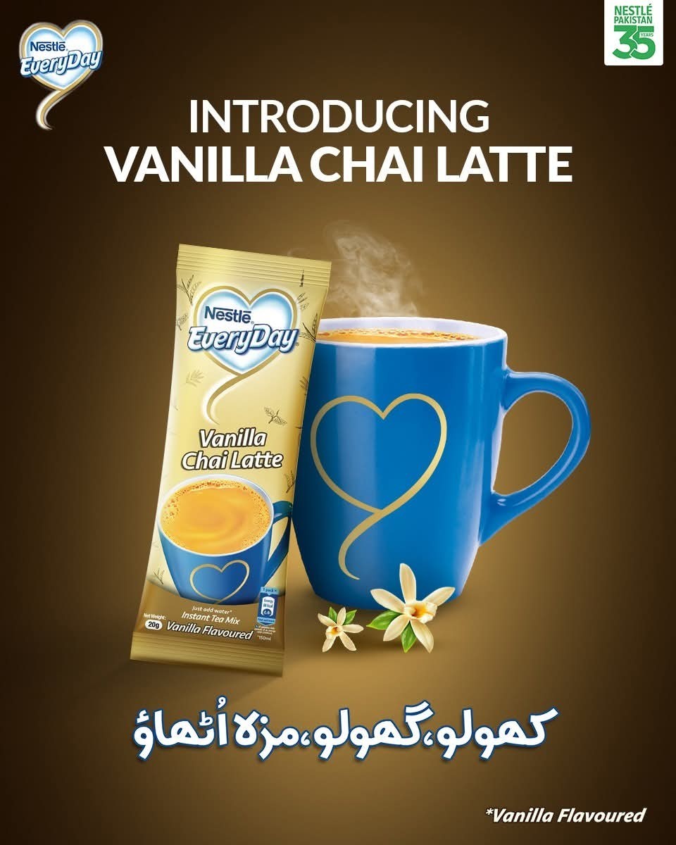Nestlé EveryDay Vanilla Chai Latte 10 Sticks 200g Instant Tea Mix Just Add Water