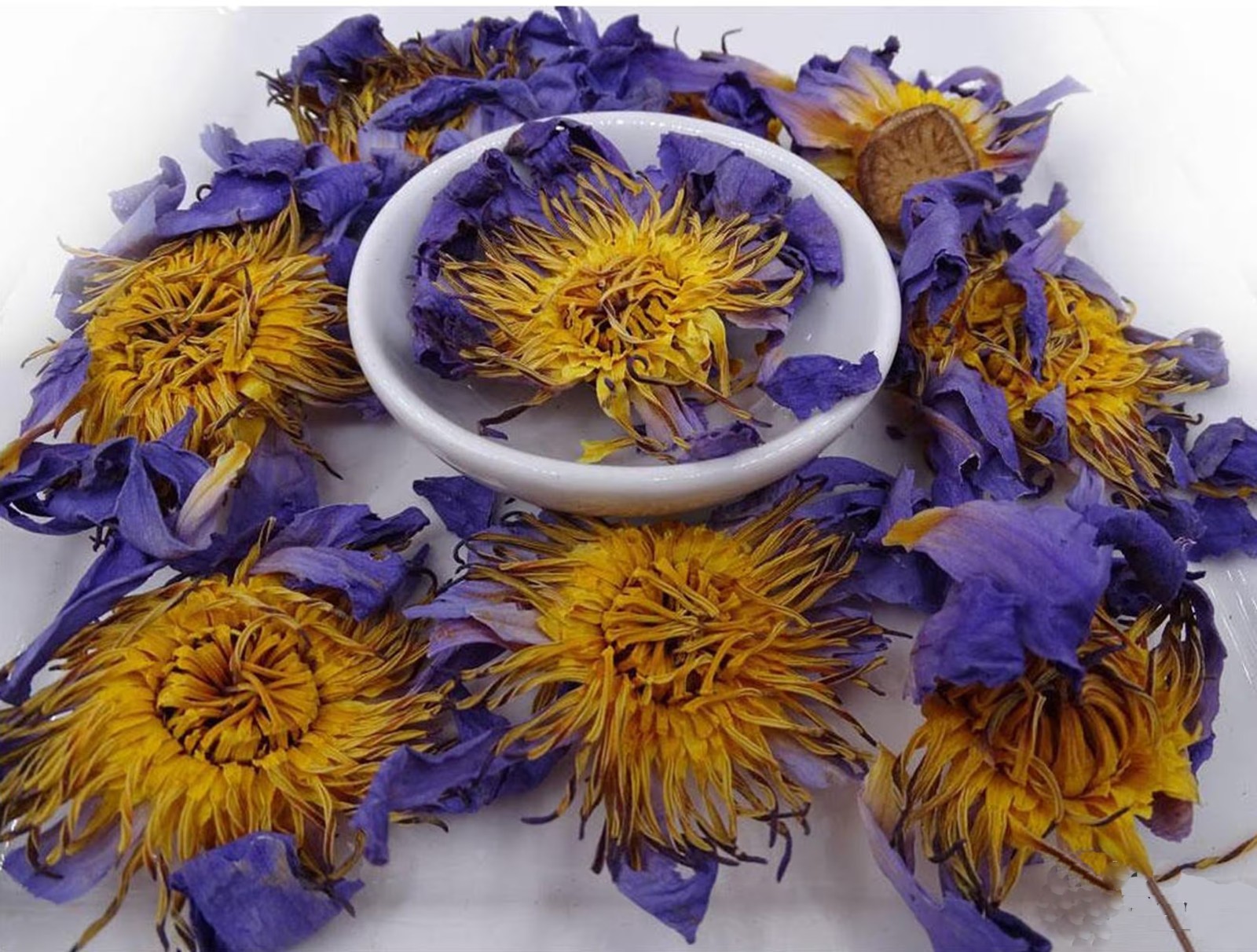 Ceylon Dried Blue Lotus Nymphaea Caerulea Herbal Flower Natural Organic Tea 50g