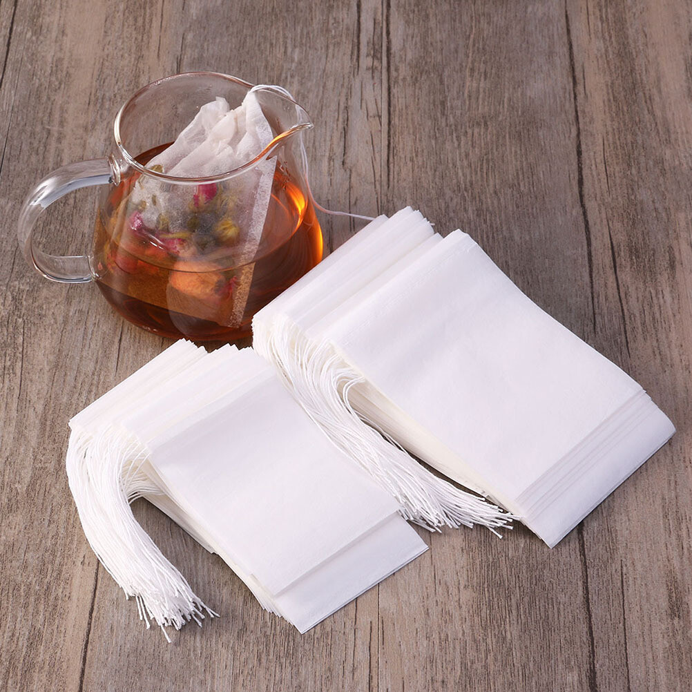 loose tea filter bags food strainer bag Drawstring Tea Bag Filter Portable Paper