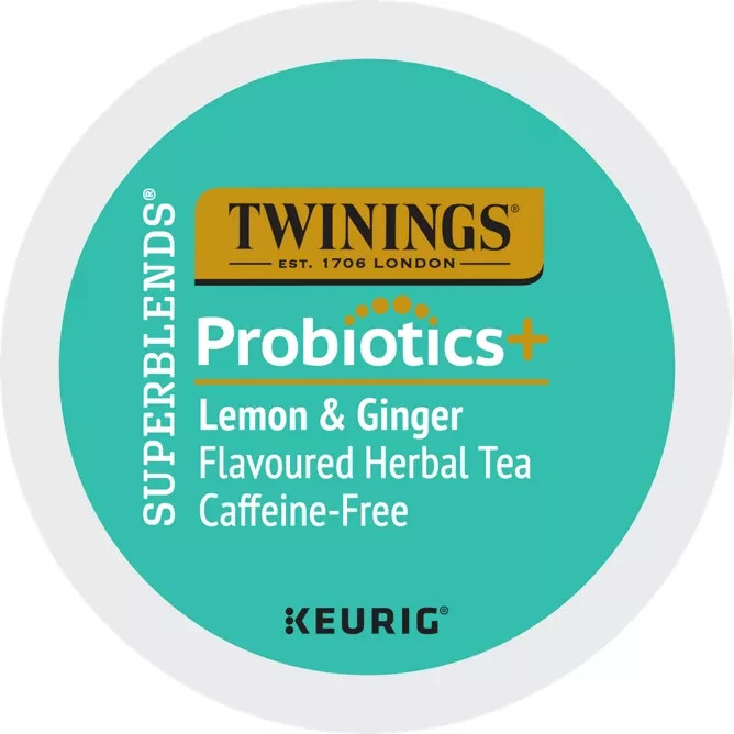 Twinings Lemon & Ginger Herbal Tea 24 to 144 Count Keurig K cups Pick Any Size