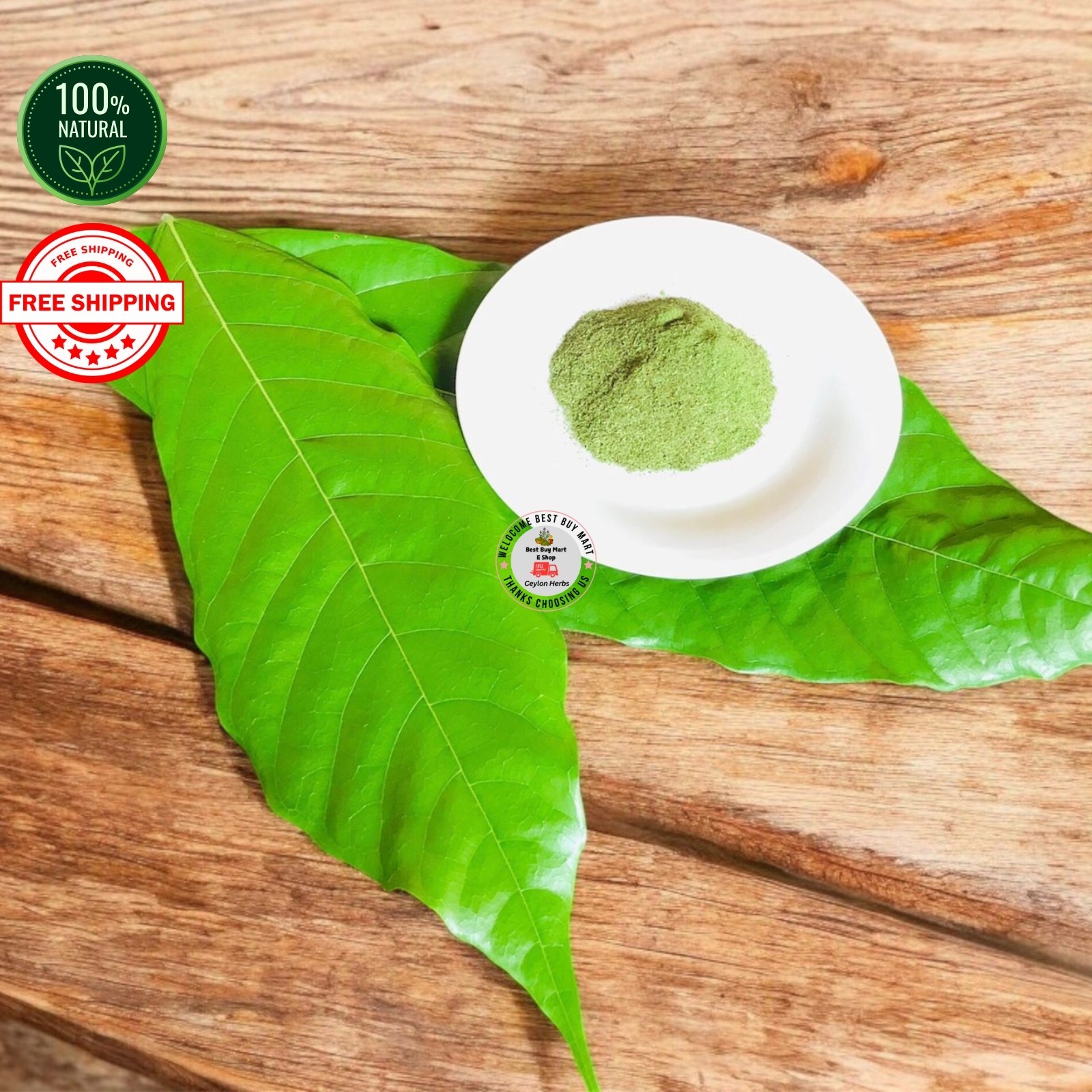 Organic Cocoa Leaf Powder Pure Natural Theobroma Cacao 50g–500g from Ceylon Pure