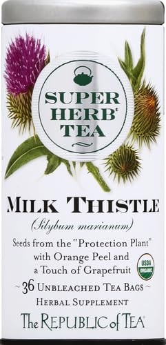 Herbal Tea Organic Milk Thistle Naturally Caffeine-Free 36 Herbal Tea Bags