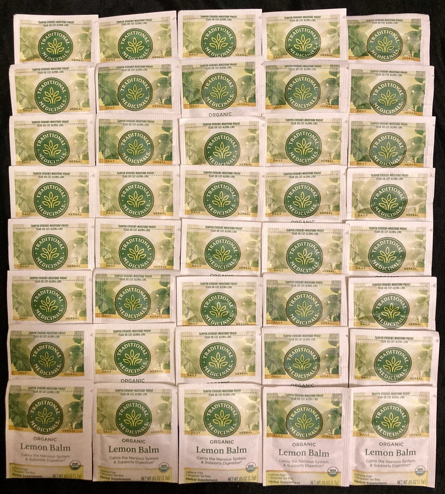 Traditional Medicinals Organic Lemon Balm, Caffeine Free, 40 Individual Tea Bags