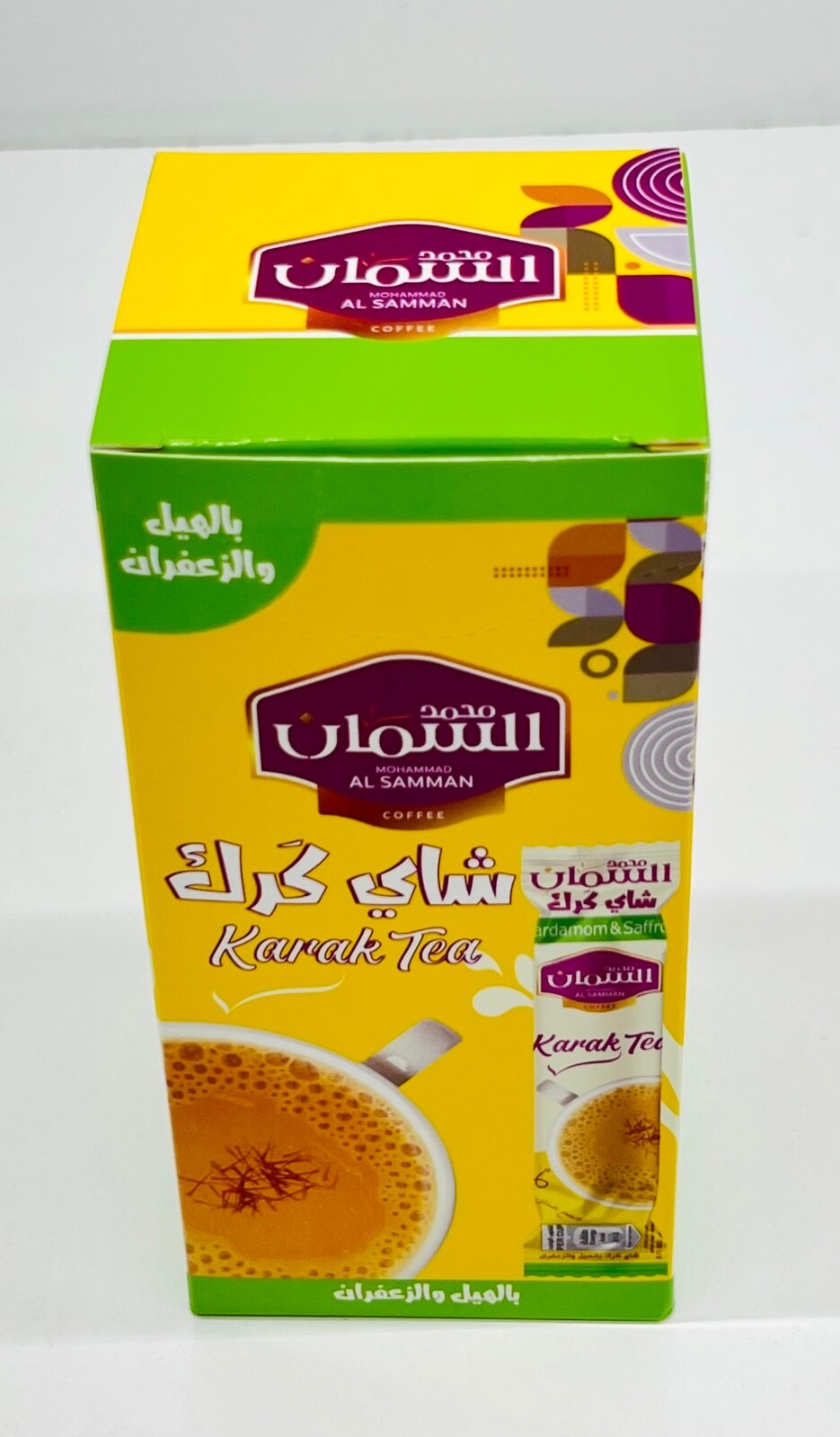 Mohammad Al Samman Karak Tea with Cardamom & Saffron – Contains 10 x 20g pouches