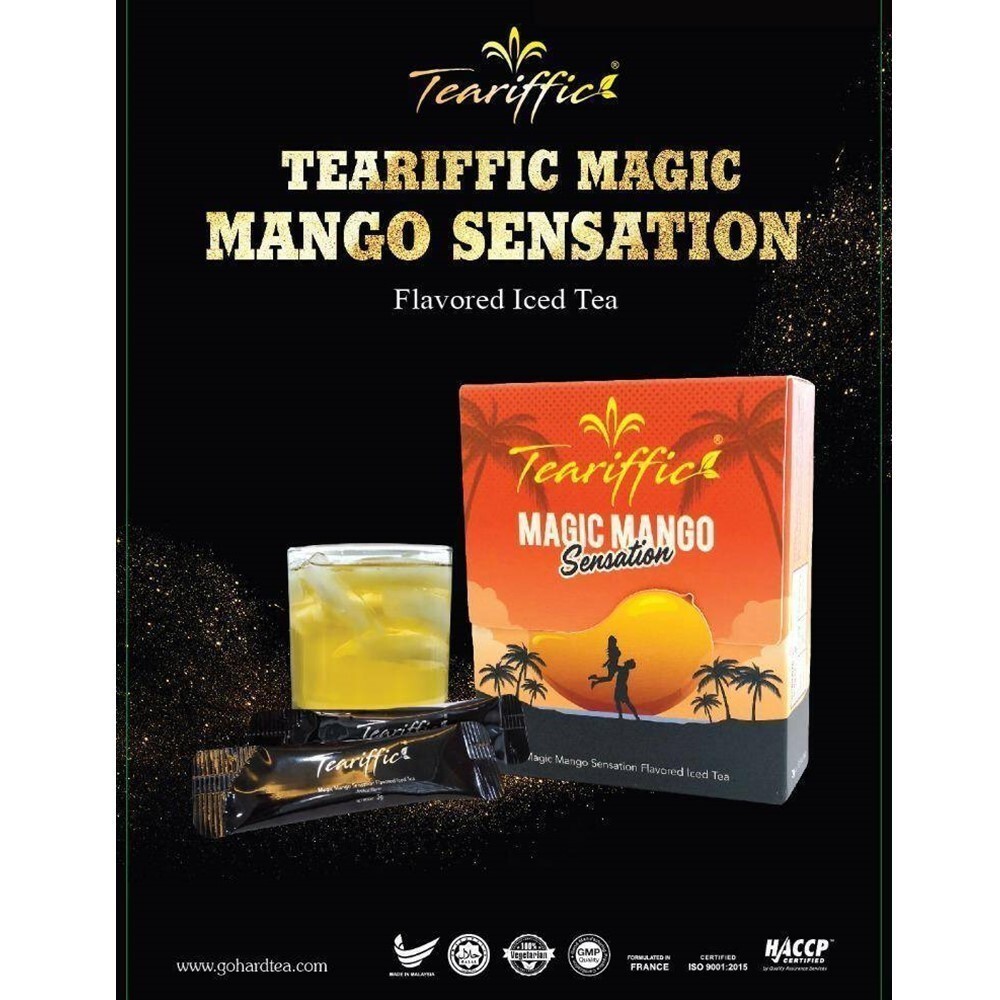 Tearrific Magic Mango Sensation Iced Tea – 12 Sachets Box (3 g Each)