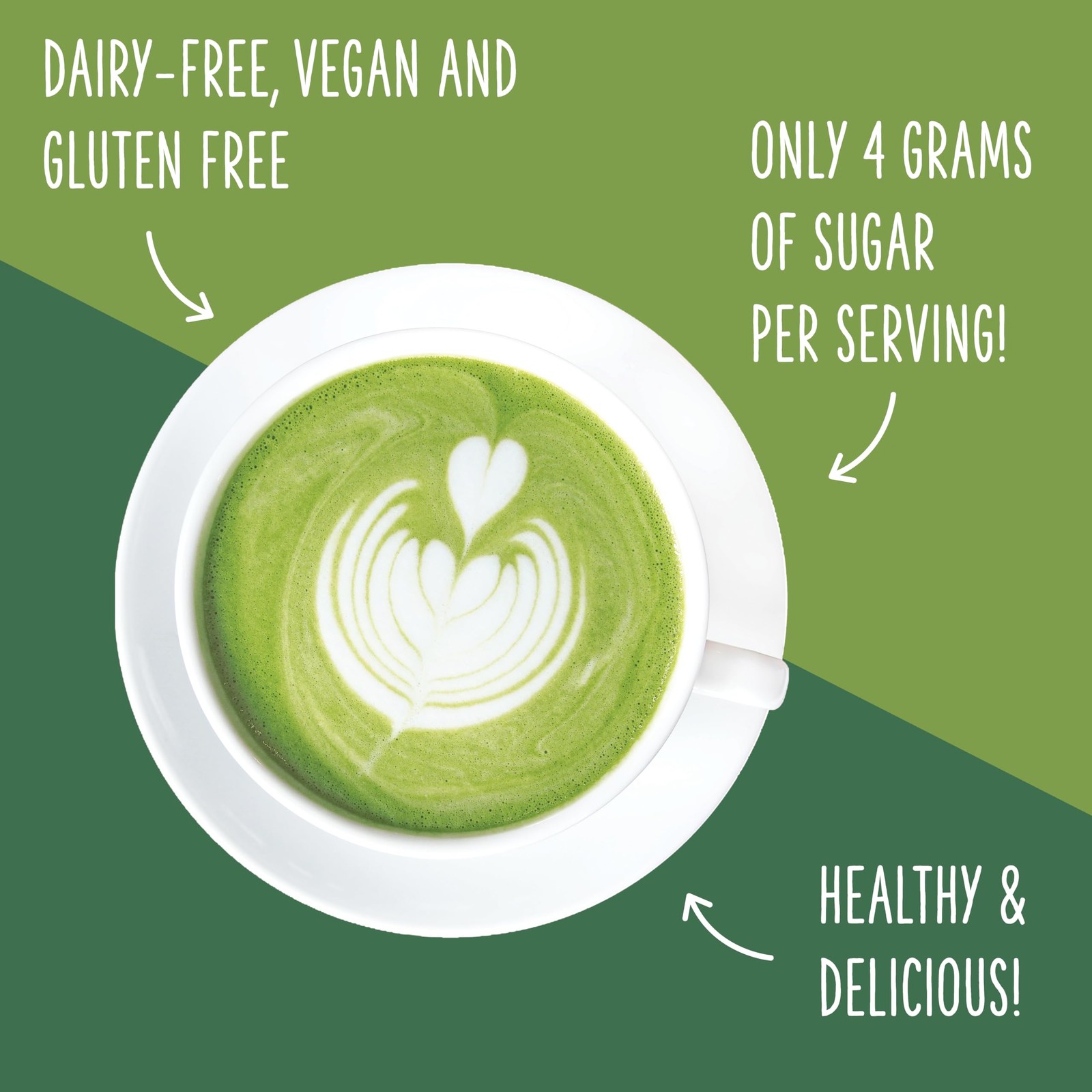 Two Leaves and a Bud Nice Matcha Sweetened Latte Blend, Japanese Matcha Latte…