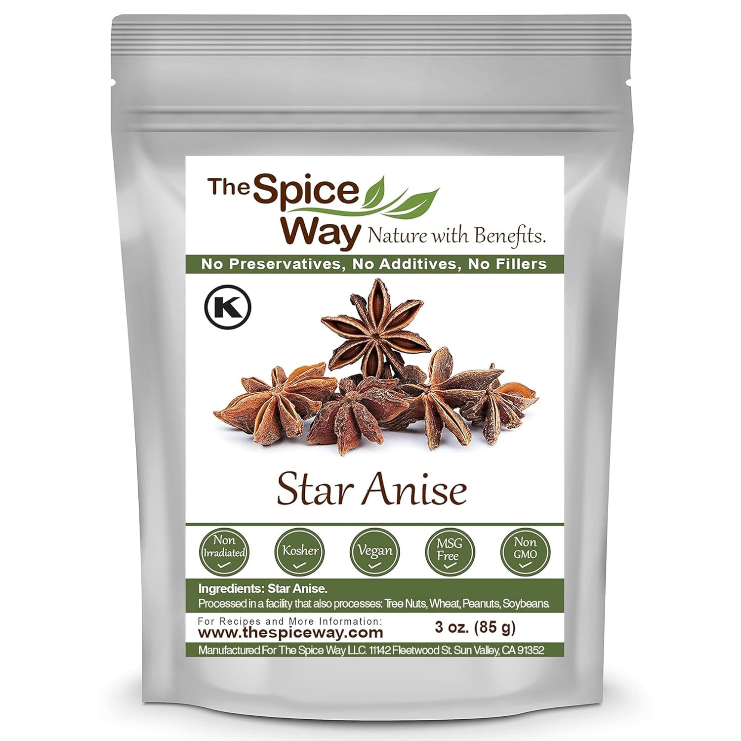 The Spice Way Star Anise – Whole Star Anise (3 Oz) Great for Baking and Tea