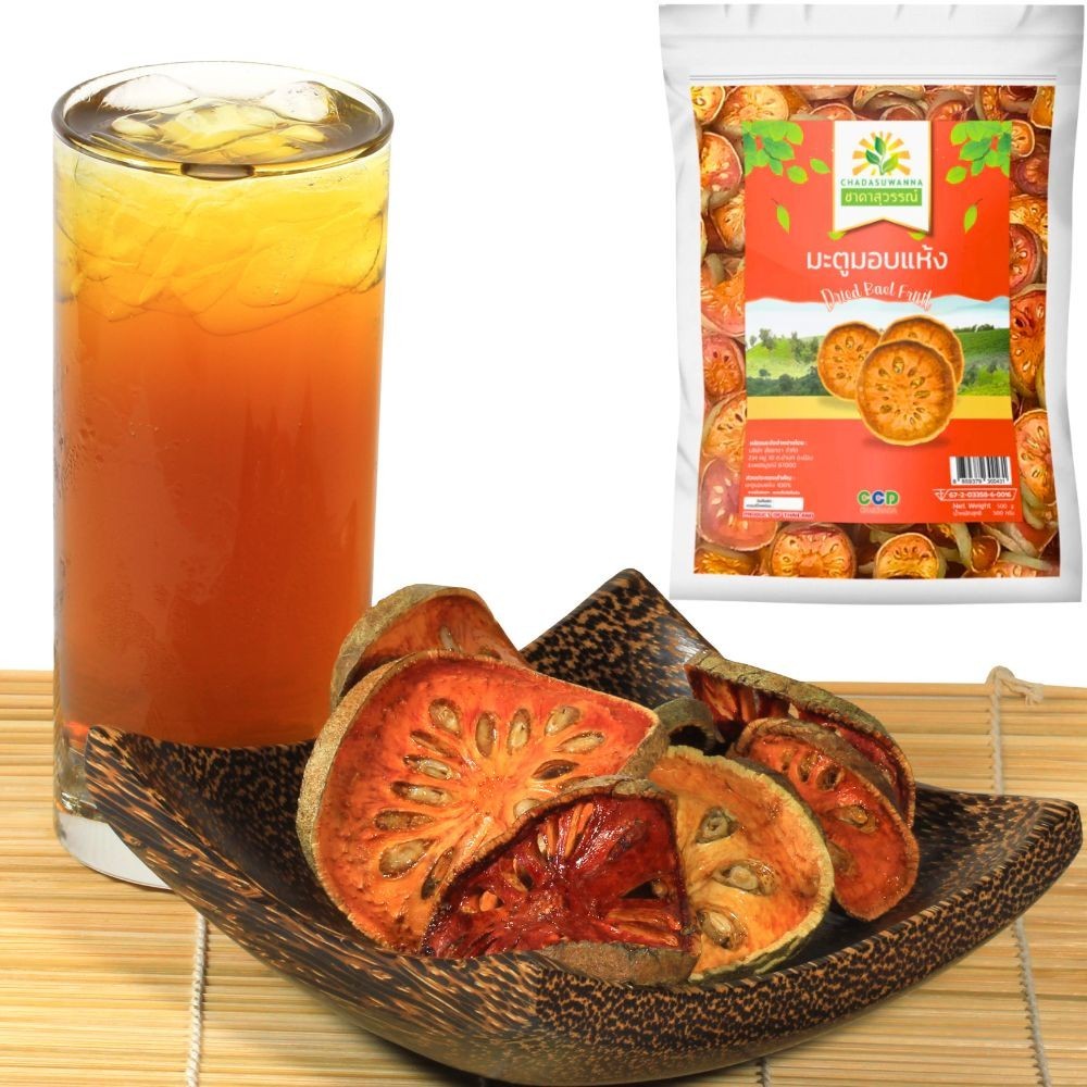 Dried Bael Fruit Tea 100g Thai Herbal Tea Natural Sun-Dried Slices CHADASUWANNA