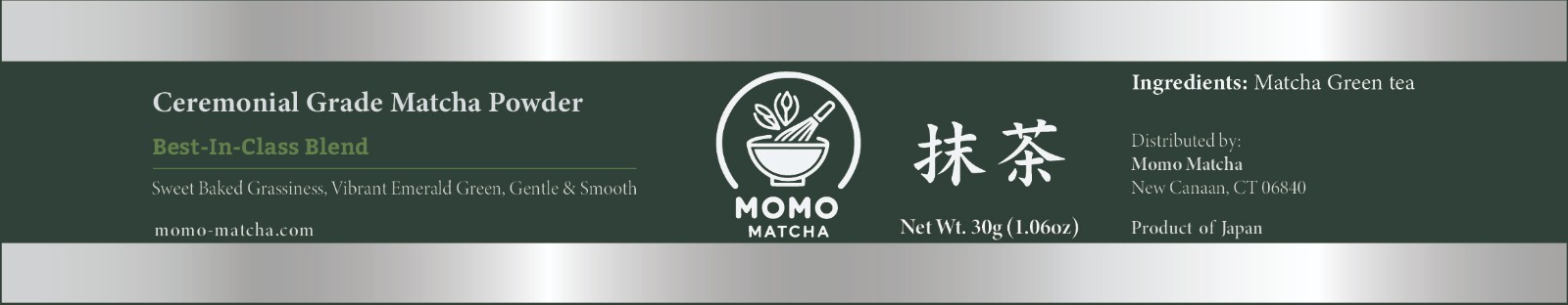 Ceremonial Grade Matcha Powder Best-in-class Blend, 30g Tin, Made in Japan