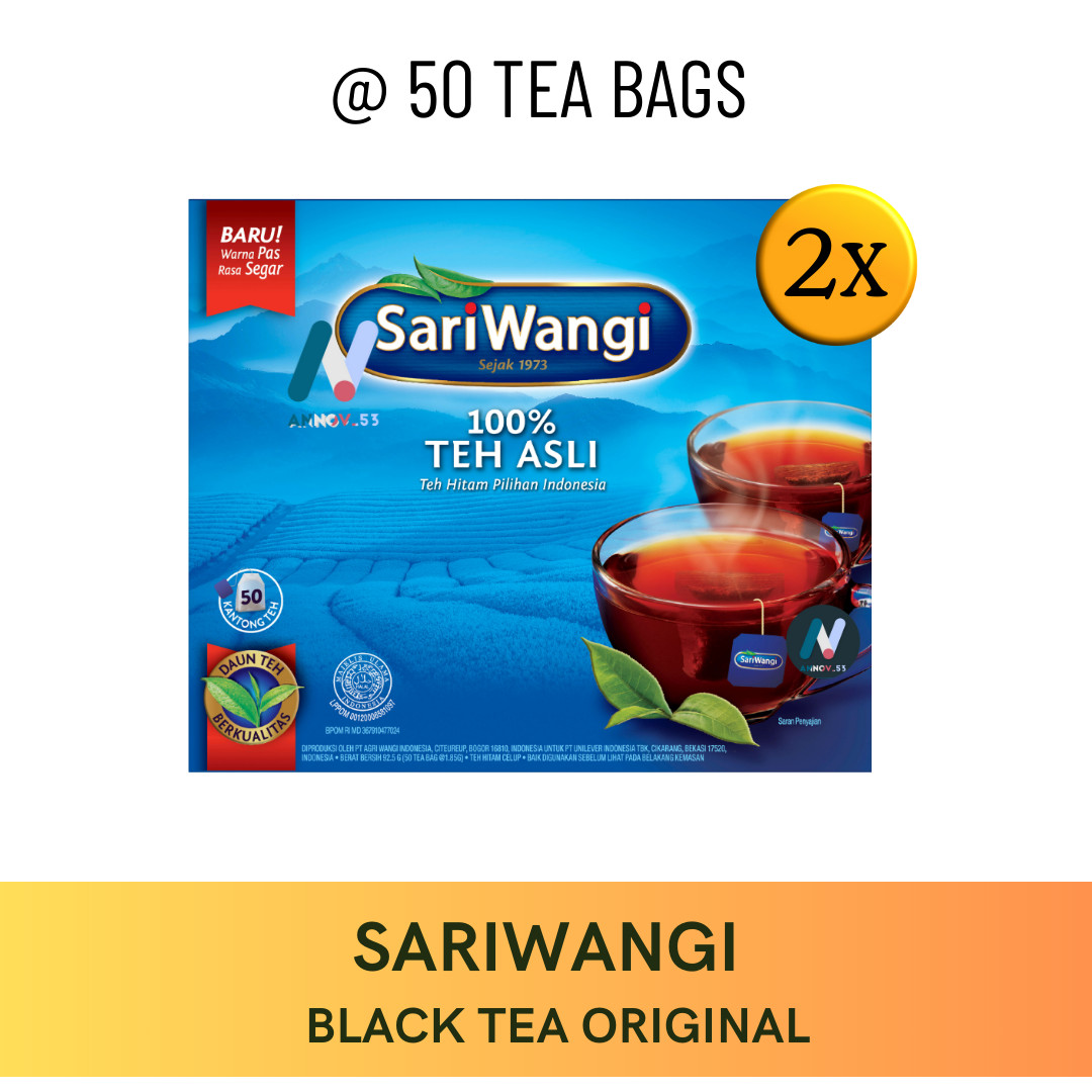SARIWANGI Premium Black Tea Original Natural Indonesian Fragrance Legendary 2PAX
