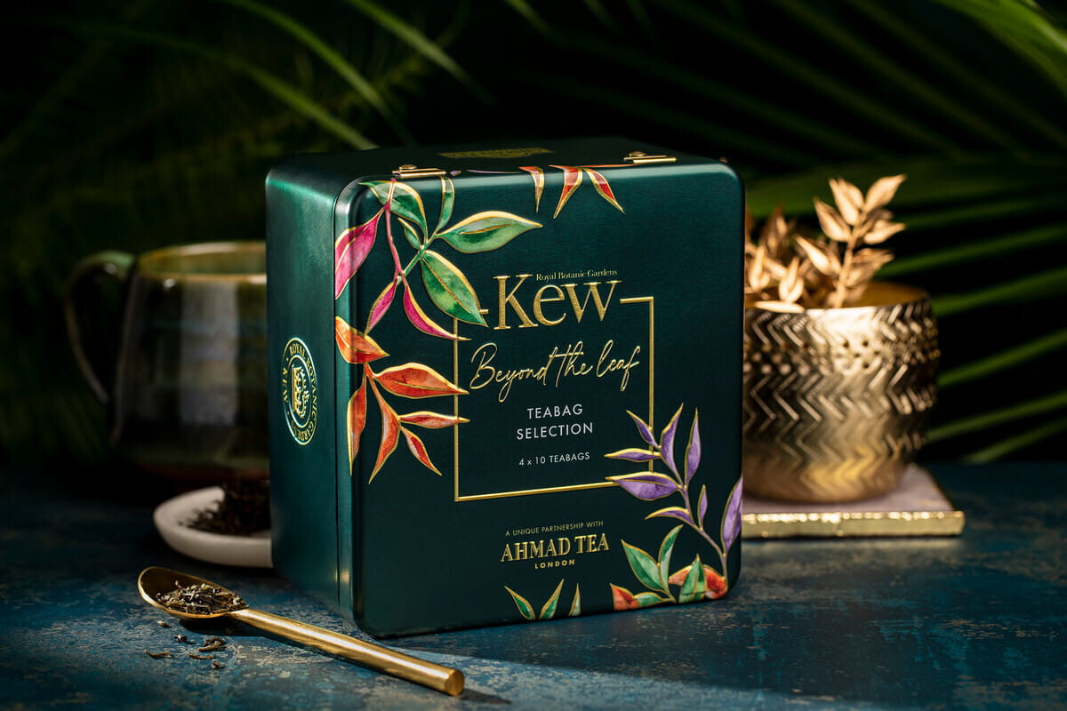 AHMAD TEA Kew Teabag Selection GIFT SET – 4 x 10 Tea Bags in Metal Tin