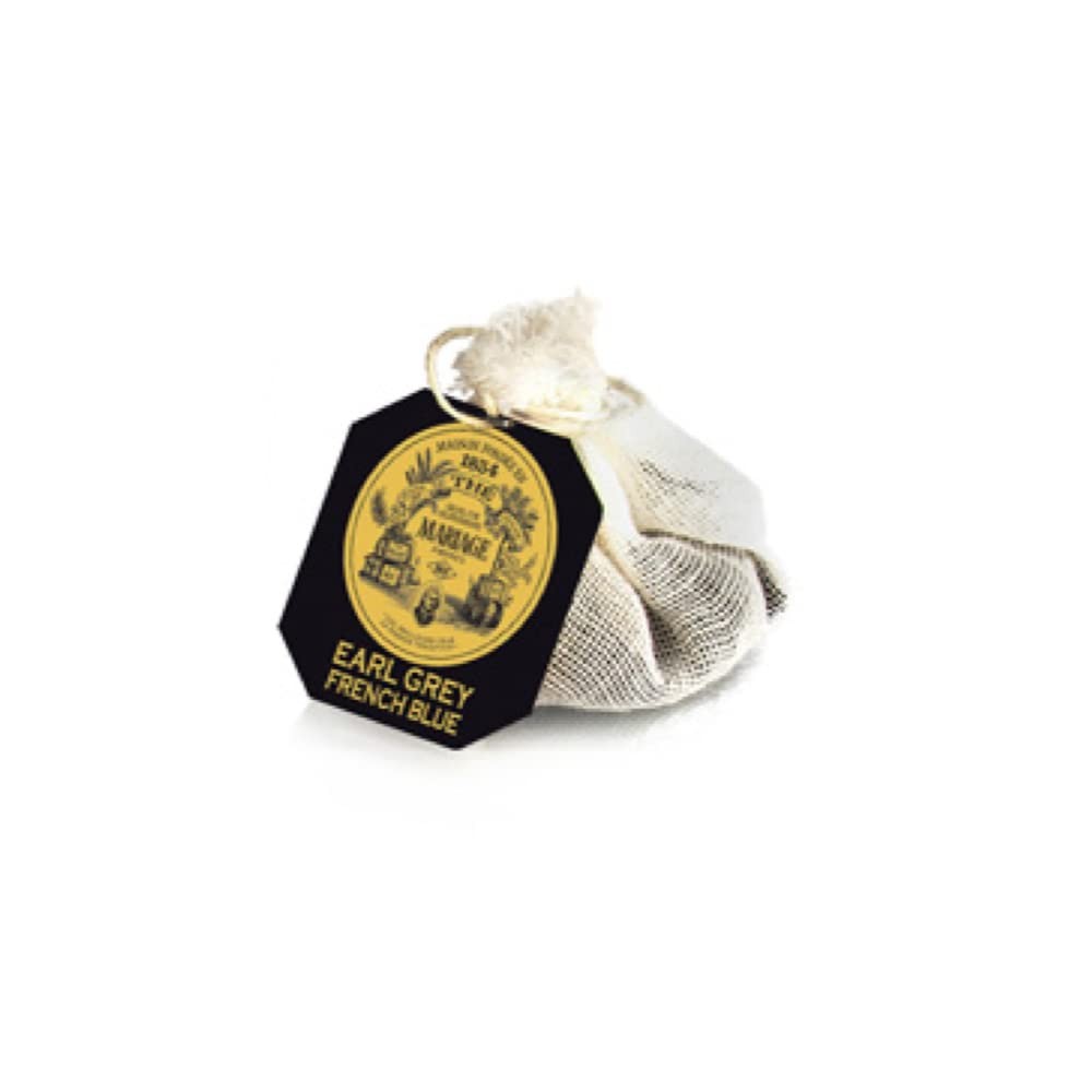 Mariage Freres. Earl Grey French Blue Tea, 30 Tea Bags 75g 1 Pack.