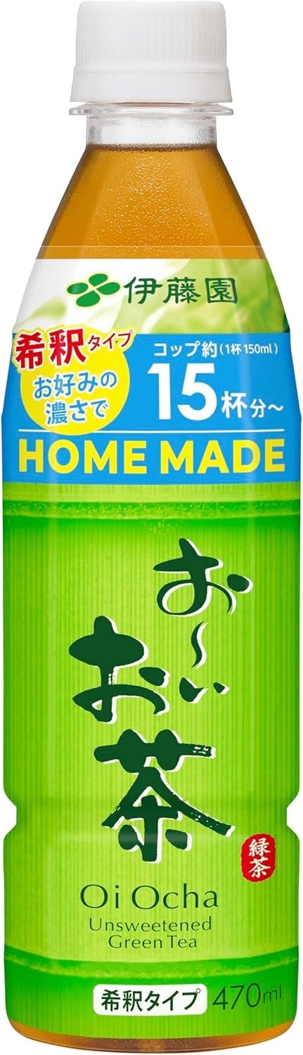Itoen Oi Ocha HOME MADE Green Tea (Diluted Type) 470ml × 24 Bottles – PET Bottle