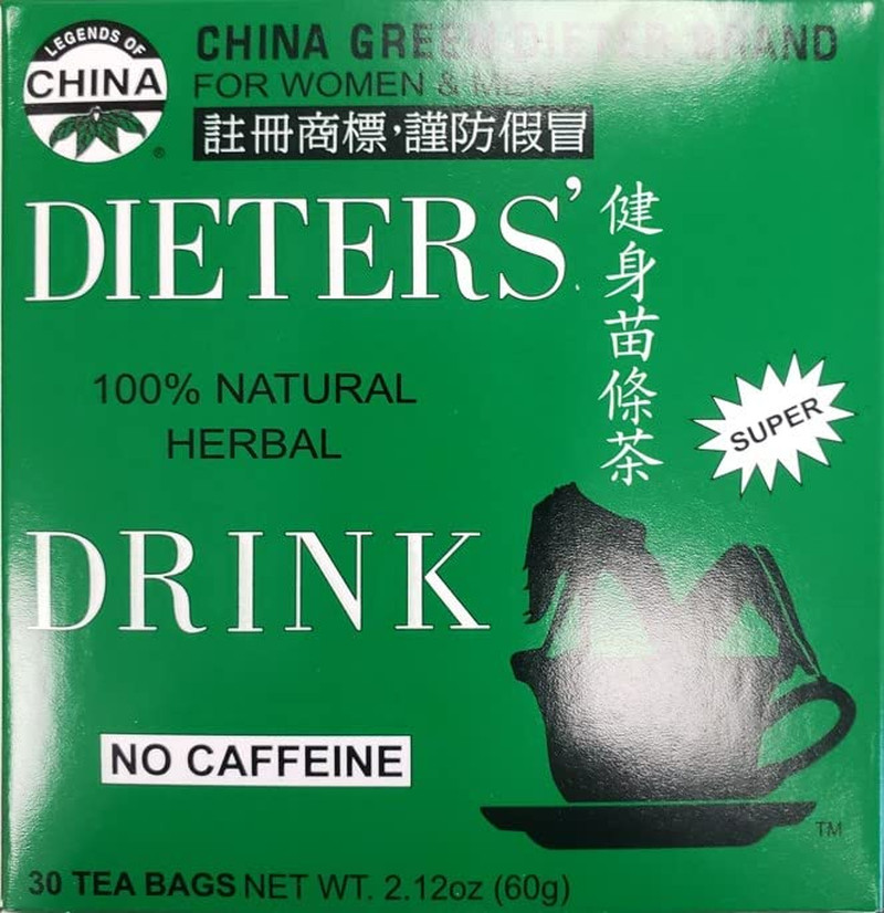 China Green Dieters Tea Caffeine Free, 2.12 Oz, 30 Count
