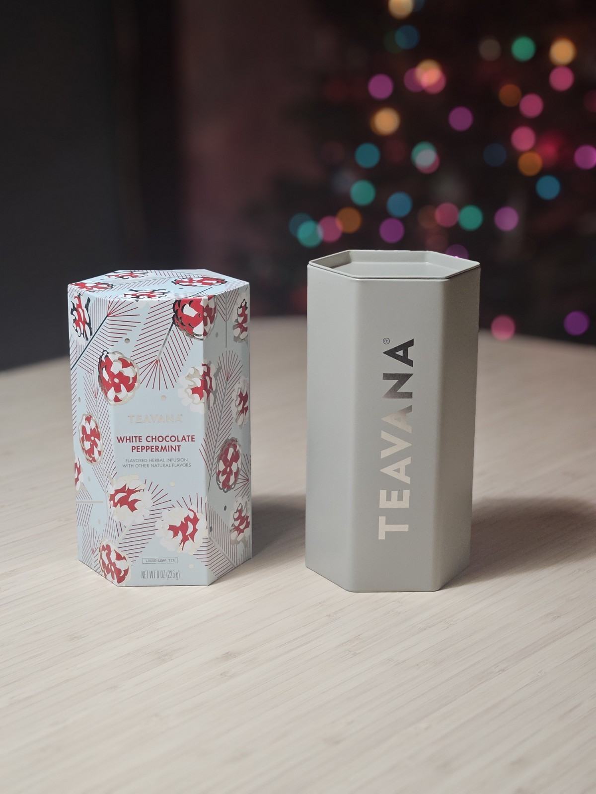 2 Ounces Teavana White Chocolate Peppermint Tea Tin and 2 Oz. Factory Sealed Tea