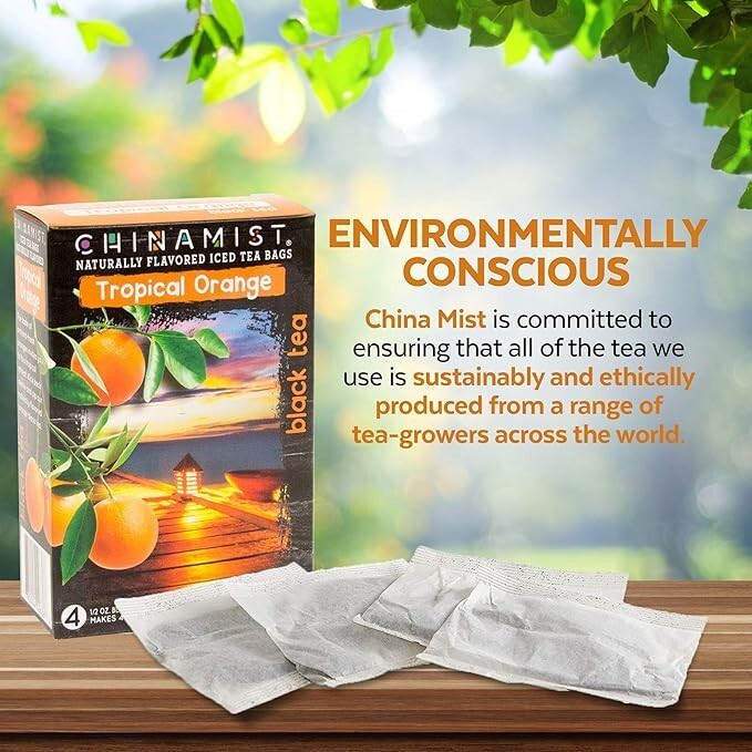 China Mist – Tropical Orange Black Tea Infusion, 1/2 oz Filter Bags (2 PACK)