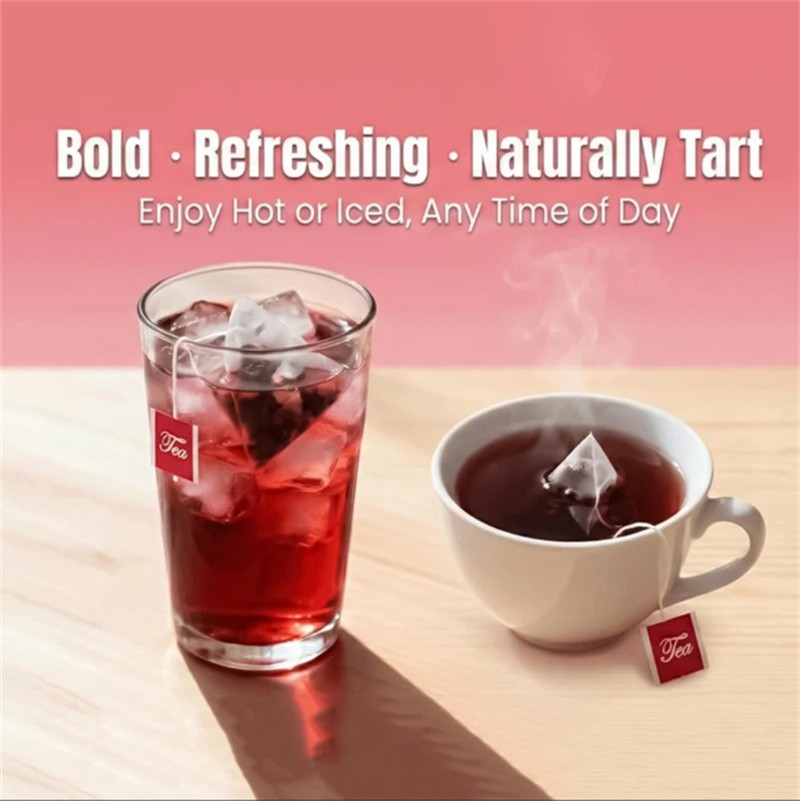 4X PiPi Tea Organic Hibiscus Tea Bags – Caffeine Free Herbal Tea Rich in Antioxi