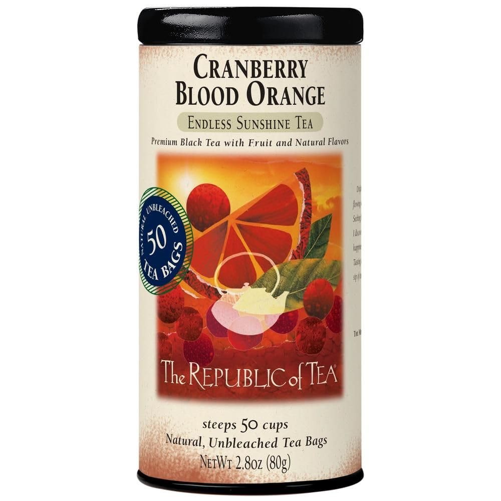 The Republic of Tea – Cranberry Blood Orange Black Tea, 50 Count (Pack 1)