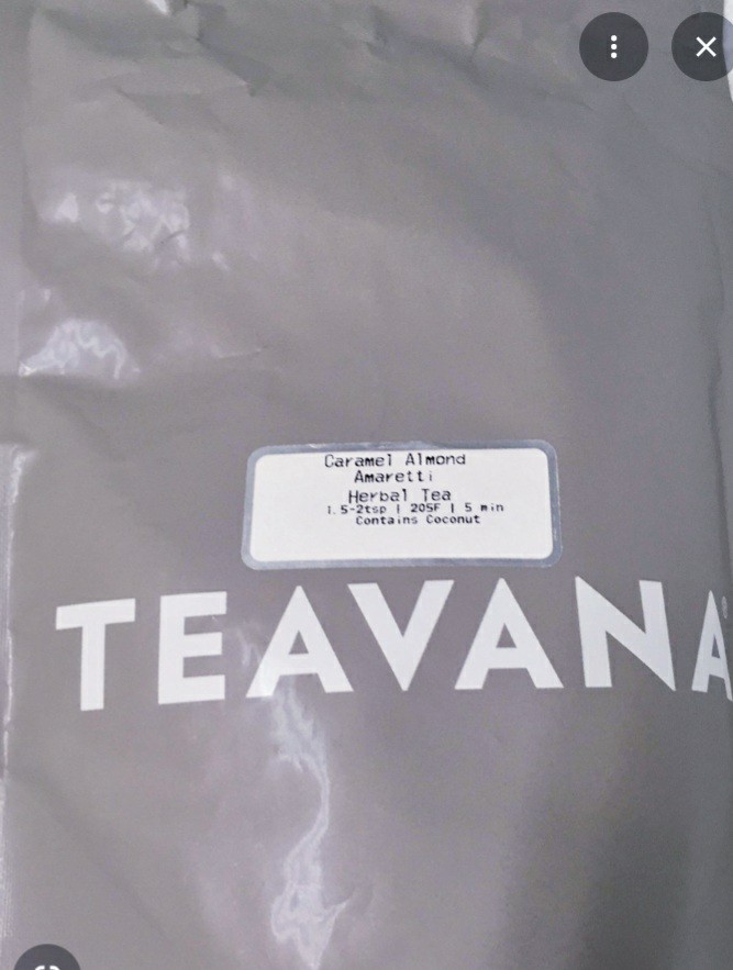 🍫 NEW! 2 OZ TEAVANA HERBAL INFUSION CARAMEL ALMOND AMARETTI SEALED TEA BAG