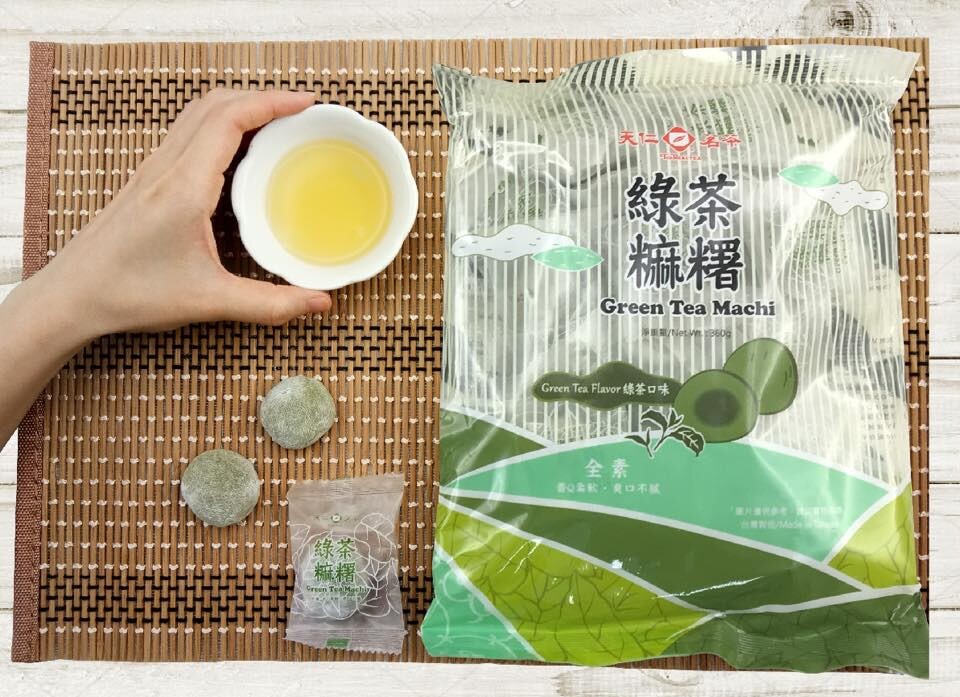 天仁茗茶 Ten Ren’s Tea Green Tea Machi Red Bean Flavor, Green Tea Flavor 360g 綠茶麻糬