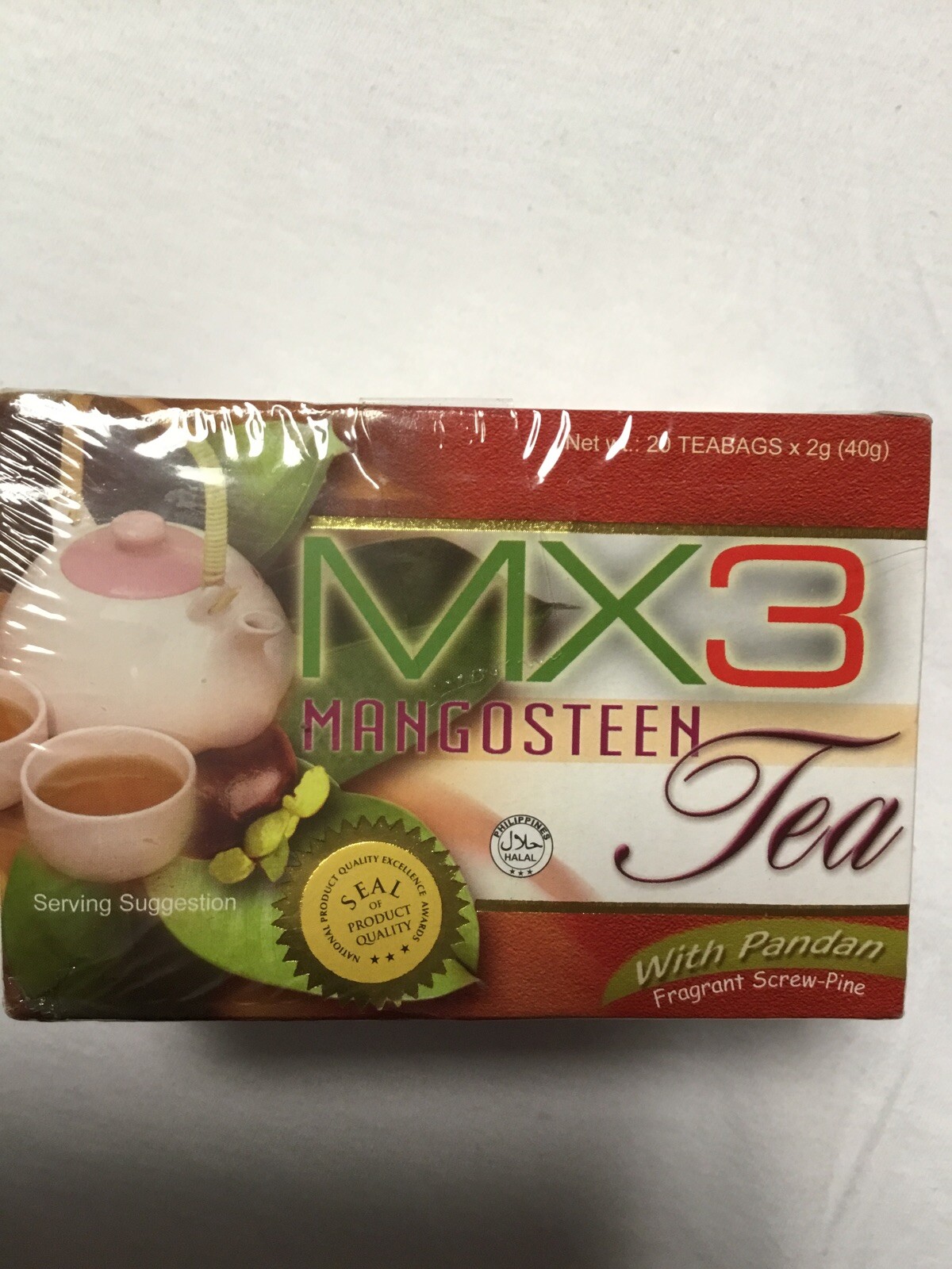 MX3 MANGOSTEEN TEA 20 TEABAGS W/ FREE SHIPPING