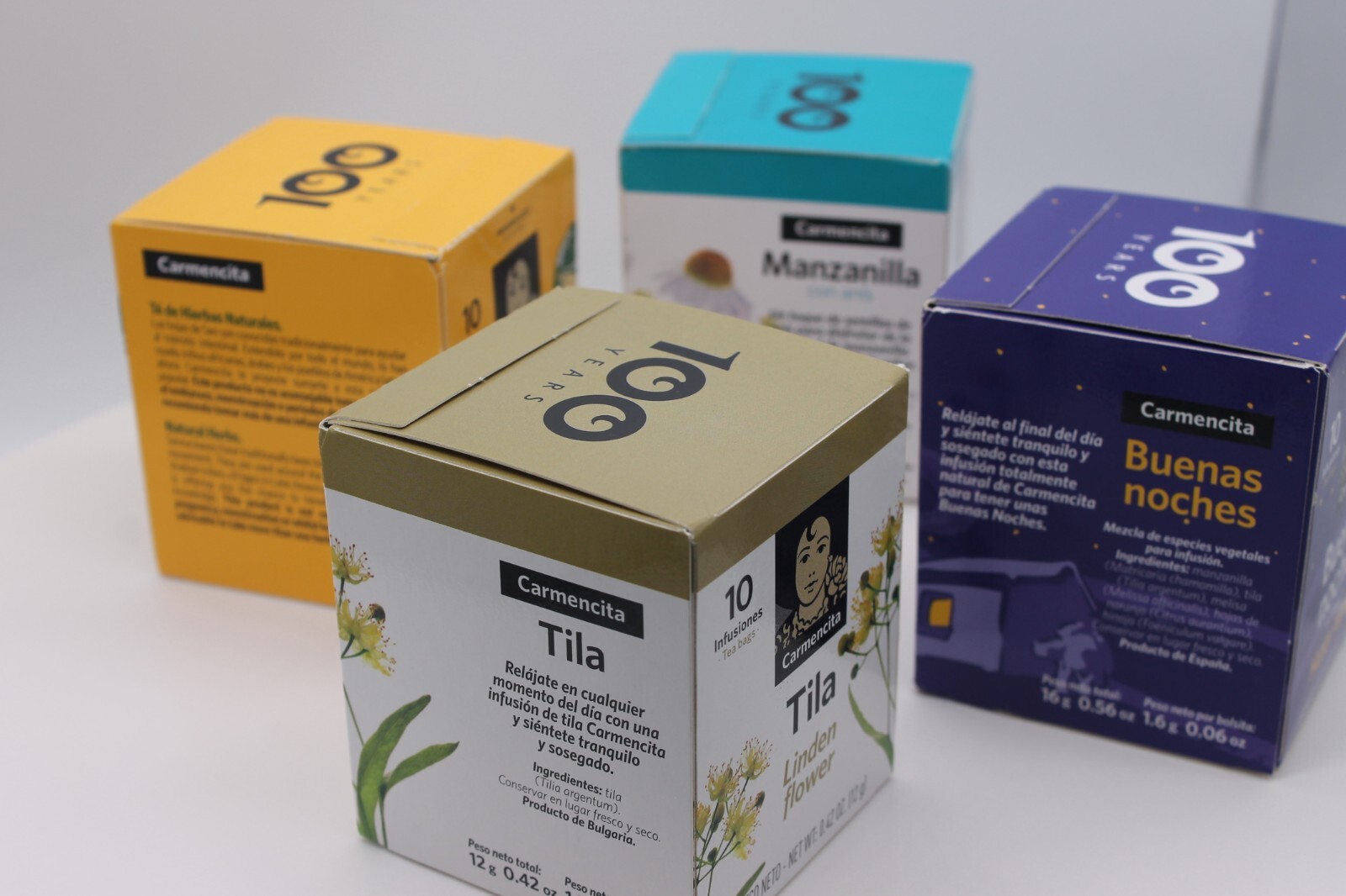 4 Carmencita Variet Packet Tea (10 bags/each box ) 53g (0.46oz).