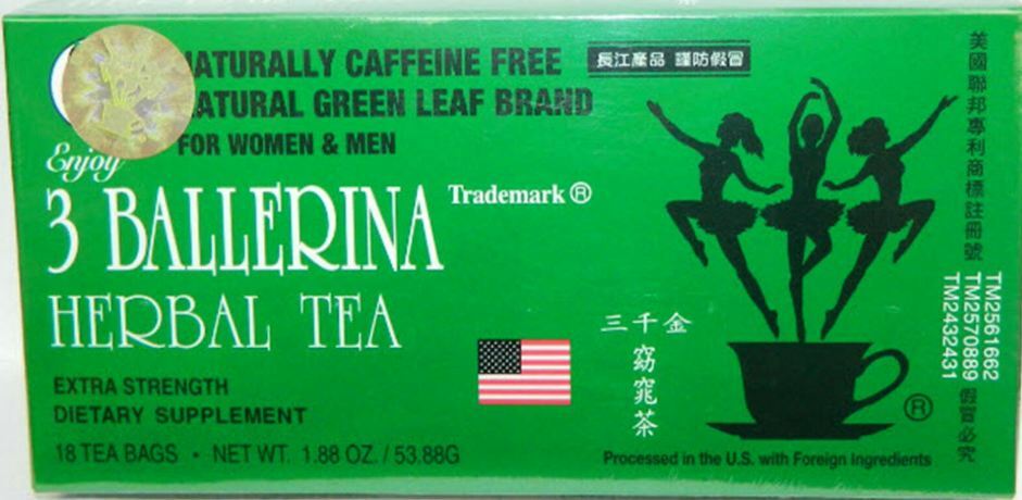 3 Ballerina Herbal Dieters Tea Extra Strength-18 Tea Bags Extra Strength 1-6pack