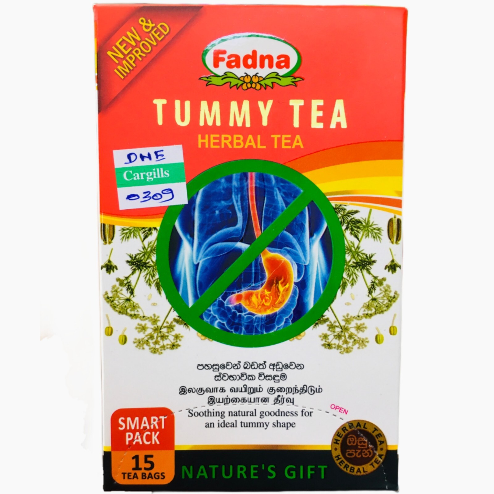 Fadna TUMMY TEA Herbal 100% Fat Burn Slim Weight Loss Tea Reduce Tummy Fat Fast