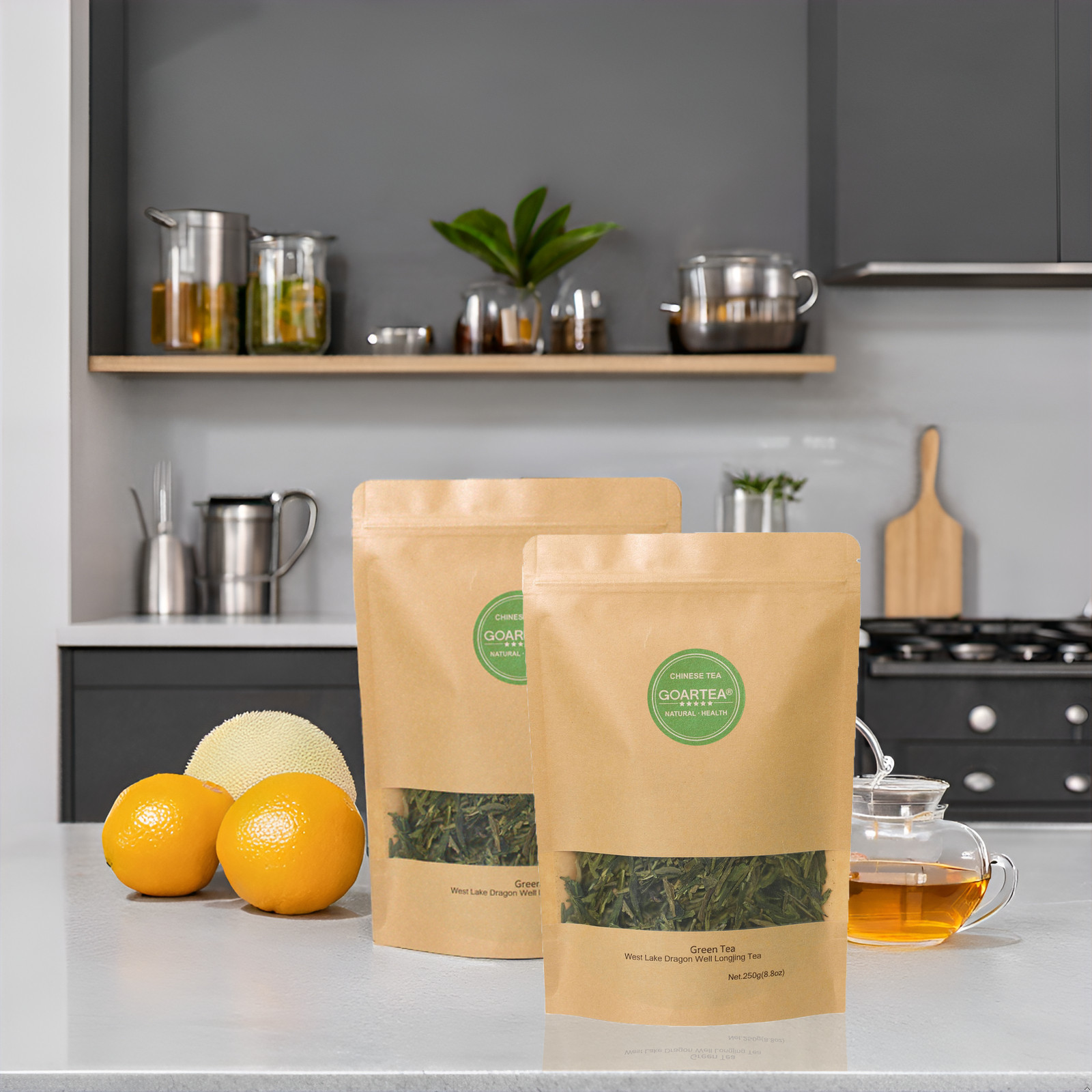 GOARTEA Xihu Longjing Dragon Well Long jing Green Tea Chinese Spring Loose Leaf