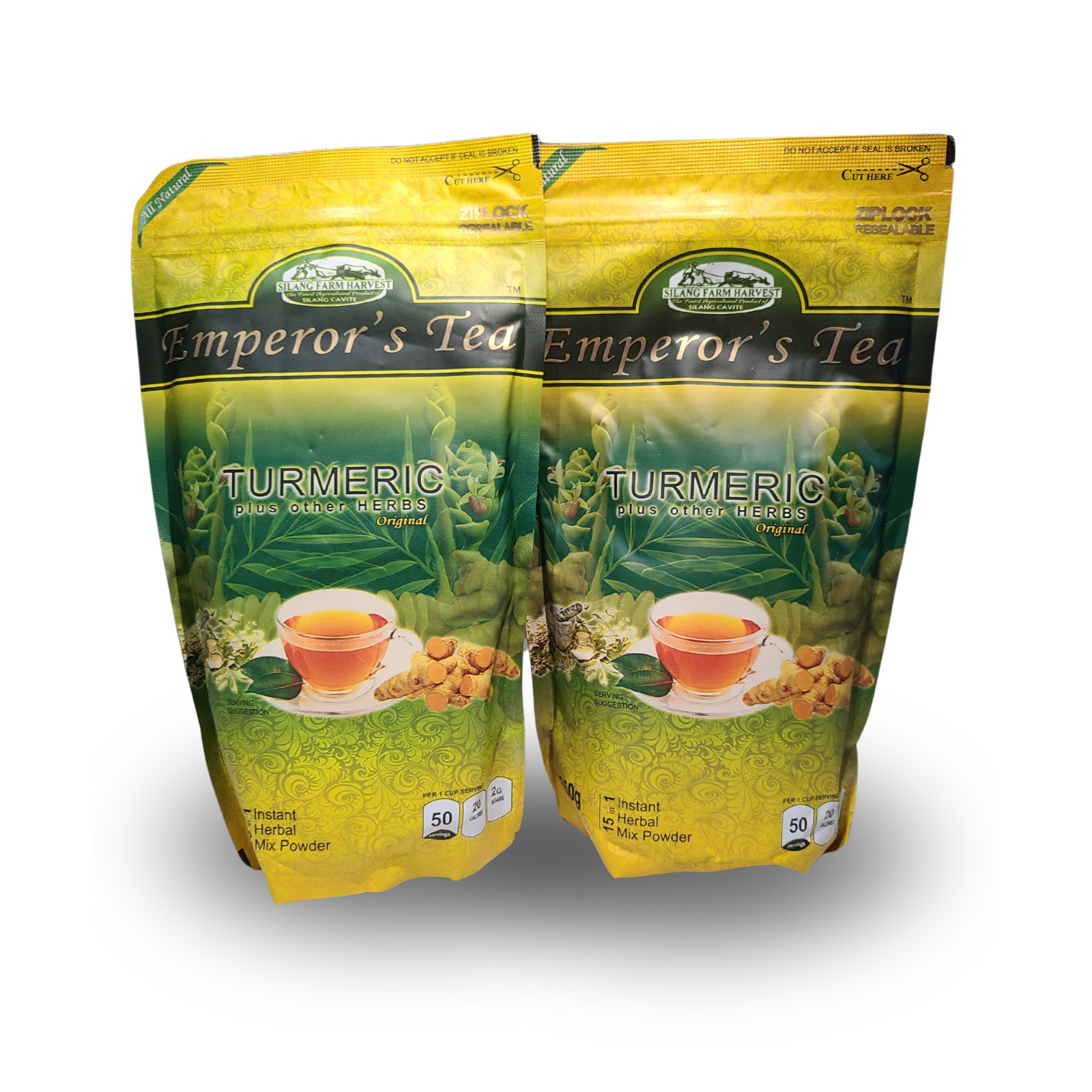 2 packs of Emperor’s Turmeric Tea Herbal Mix Powder (15 in 1) 350g FREE SHIPPING