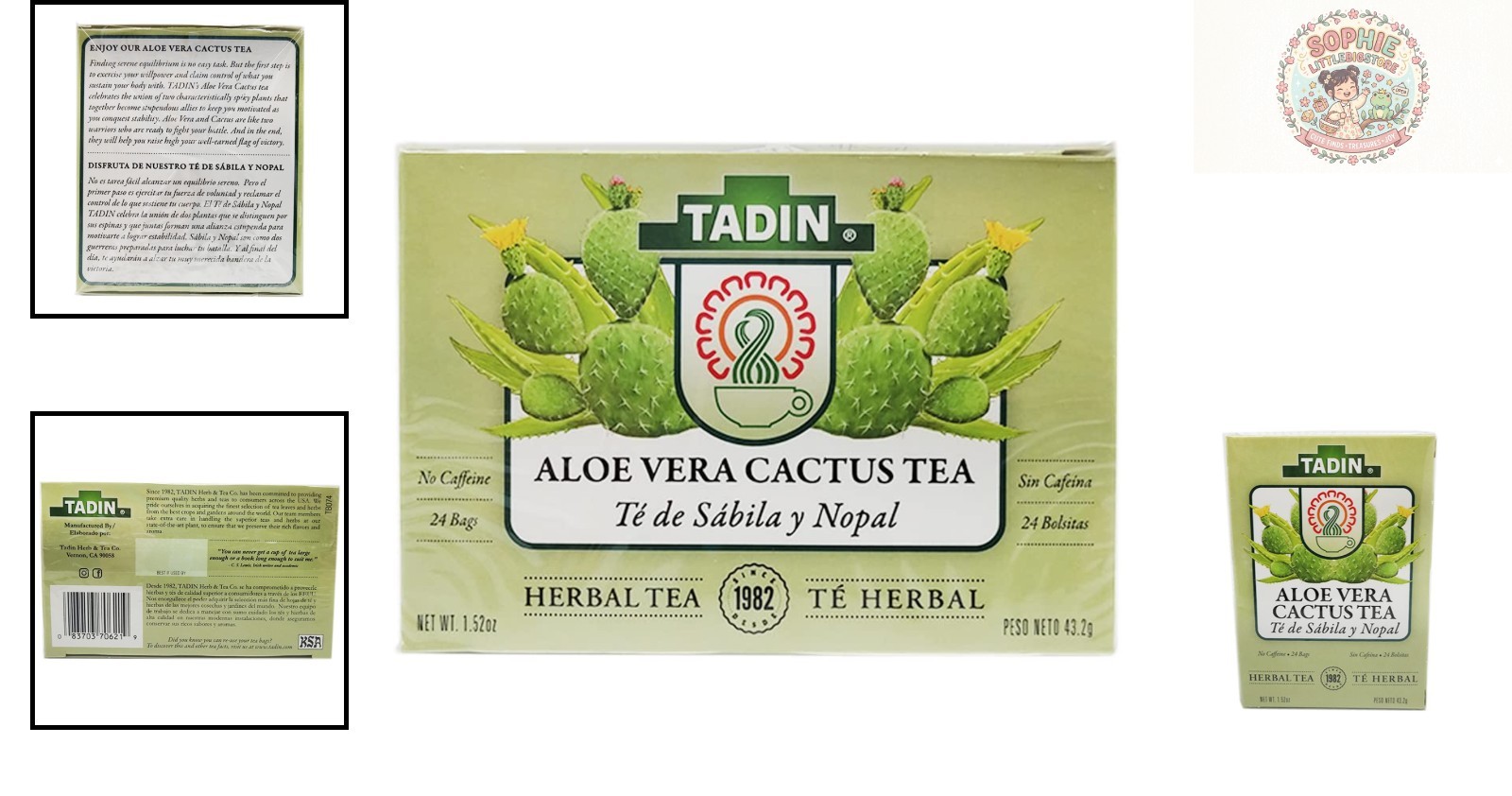 Chamomile Aloe Vera & Cactus Tea – 24 Bags for Stomach & Blood Pressure Support