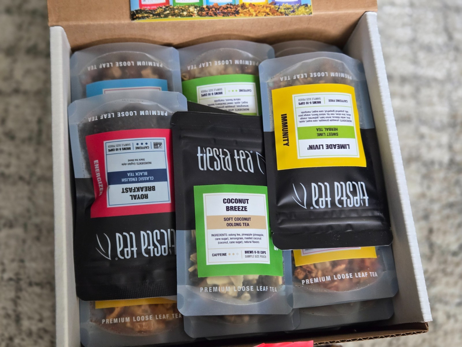 Tiesta Tea Tastings 45 Pouch/500 Cup Dry Loose Leaf Sampler Set & Infuser Bundle
