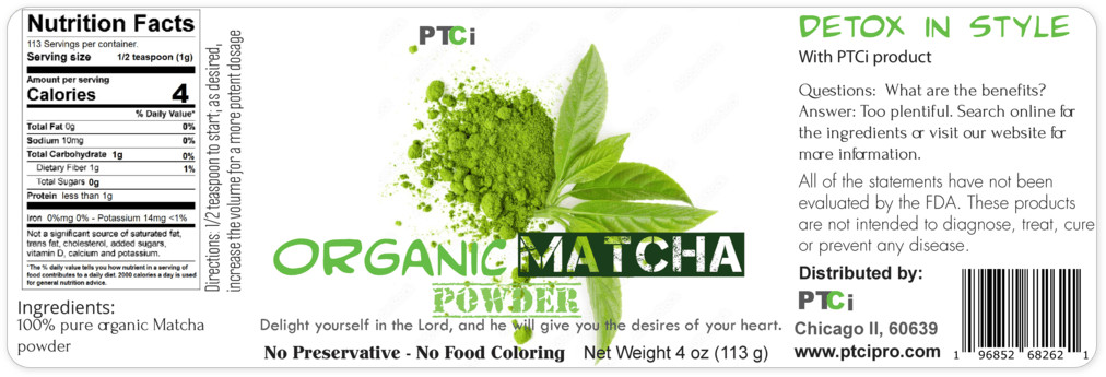 MATCHA POWDER 100% ORGANIC – The real and Authentic Matcha – 4 oz