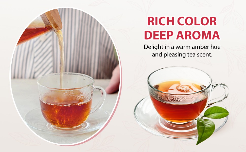 Organic Black Tea Bags, 6.3oz (180g) Pack of 2, Bold Aroma & Smooth Flavor,