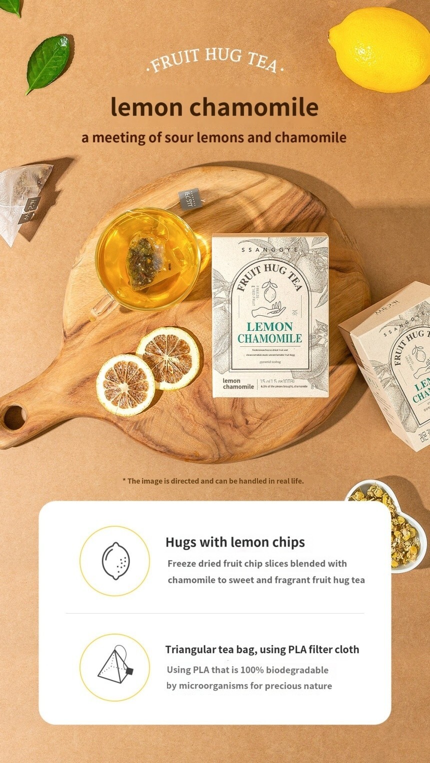 Ssanggye Tea Gift Set / dried Fruit Hug 30 Tea Bags, Apple /Lemon /Orange