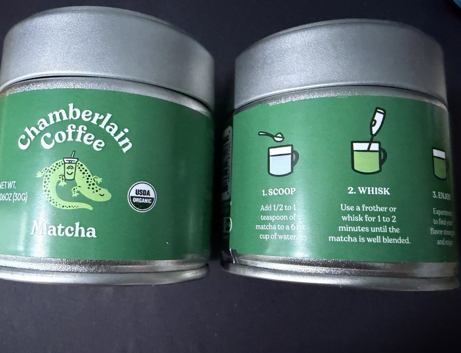 Chamberlain Coffee 100% Organic Matcha Japanese Green Tea Powder 2️⃣ PACKS!