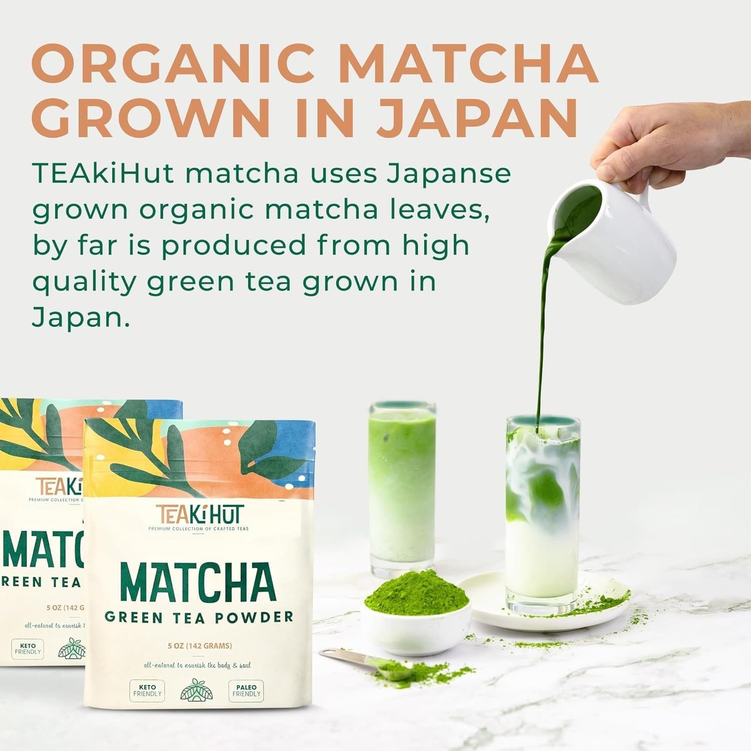 Matcha Green Tea Powder 5oz Unsweetened Pure for Baking Smoothies Latte Drinks