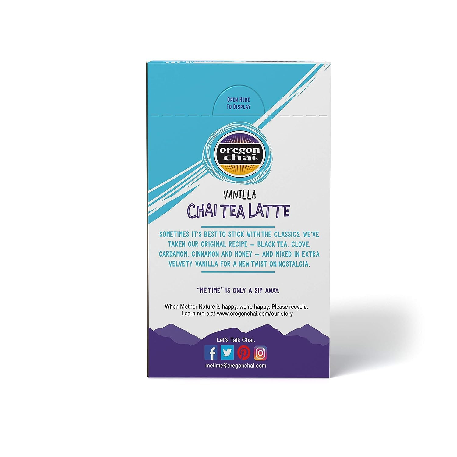 Oregon Chai Vanilla Dry Chai Latte Mix 8 Count Pack of 6