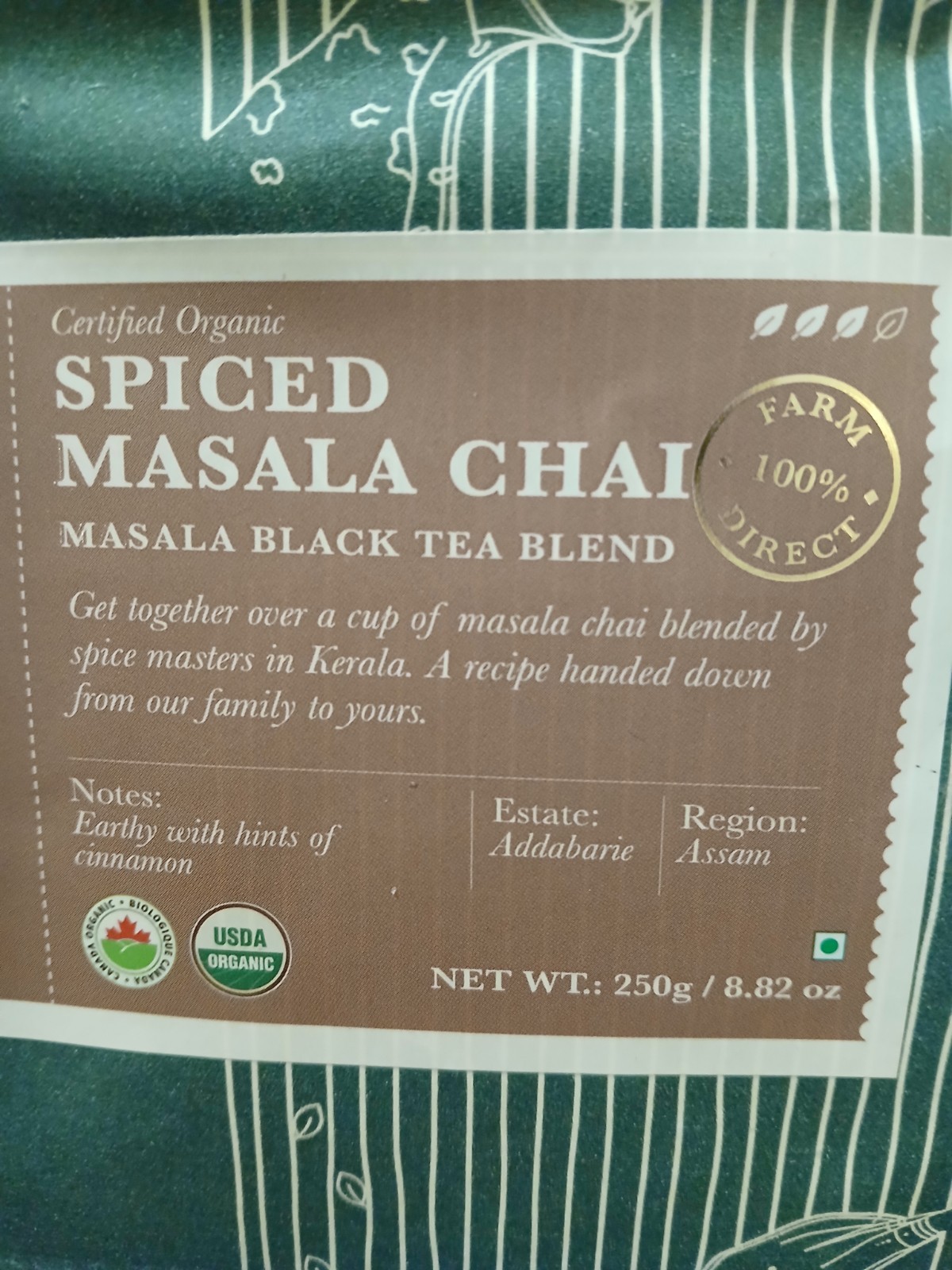 Luxmi Spiced Tea Spiced Masala Chai Blend from India TASTING NOTES Earthy Cinna