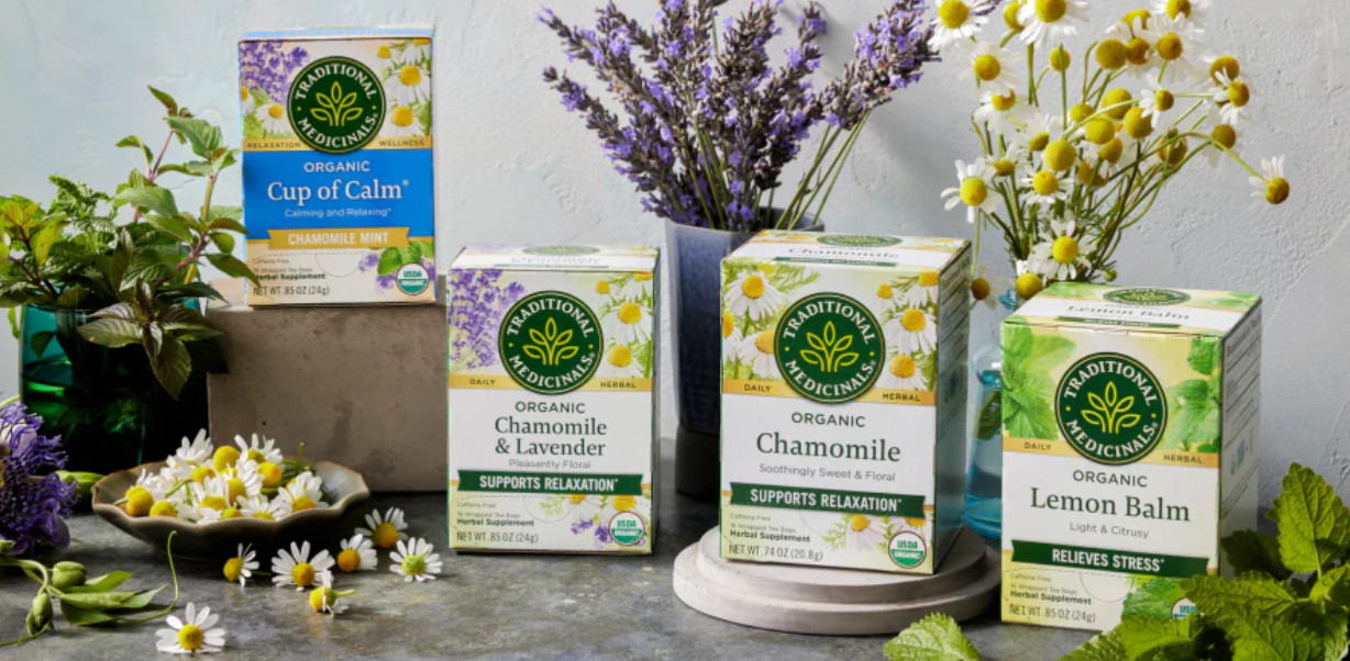 Traditional Medicinals Organic Lemon Balm, Caffeine Free, 40 Individual Tea Bags