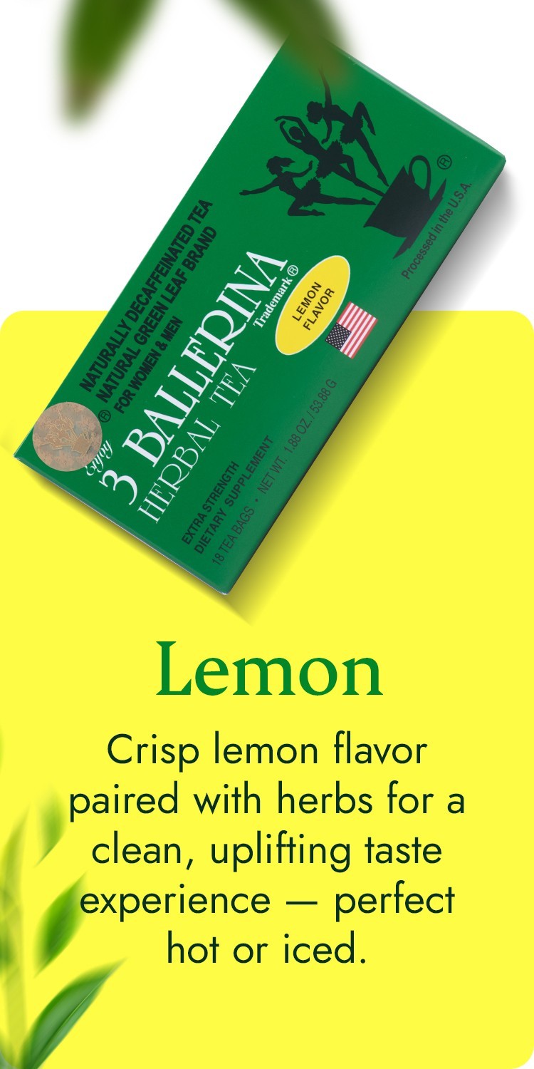 3 Ballerina Herbal Detox Tea- Lemon Flavor