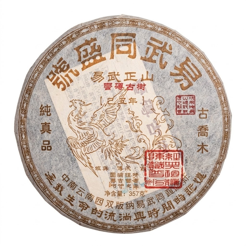 2009 Vintage Yiwu Manzhuan Ancient Tree Raw Puerh Tea Cake, Tongsheng Hao 357g