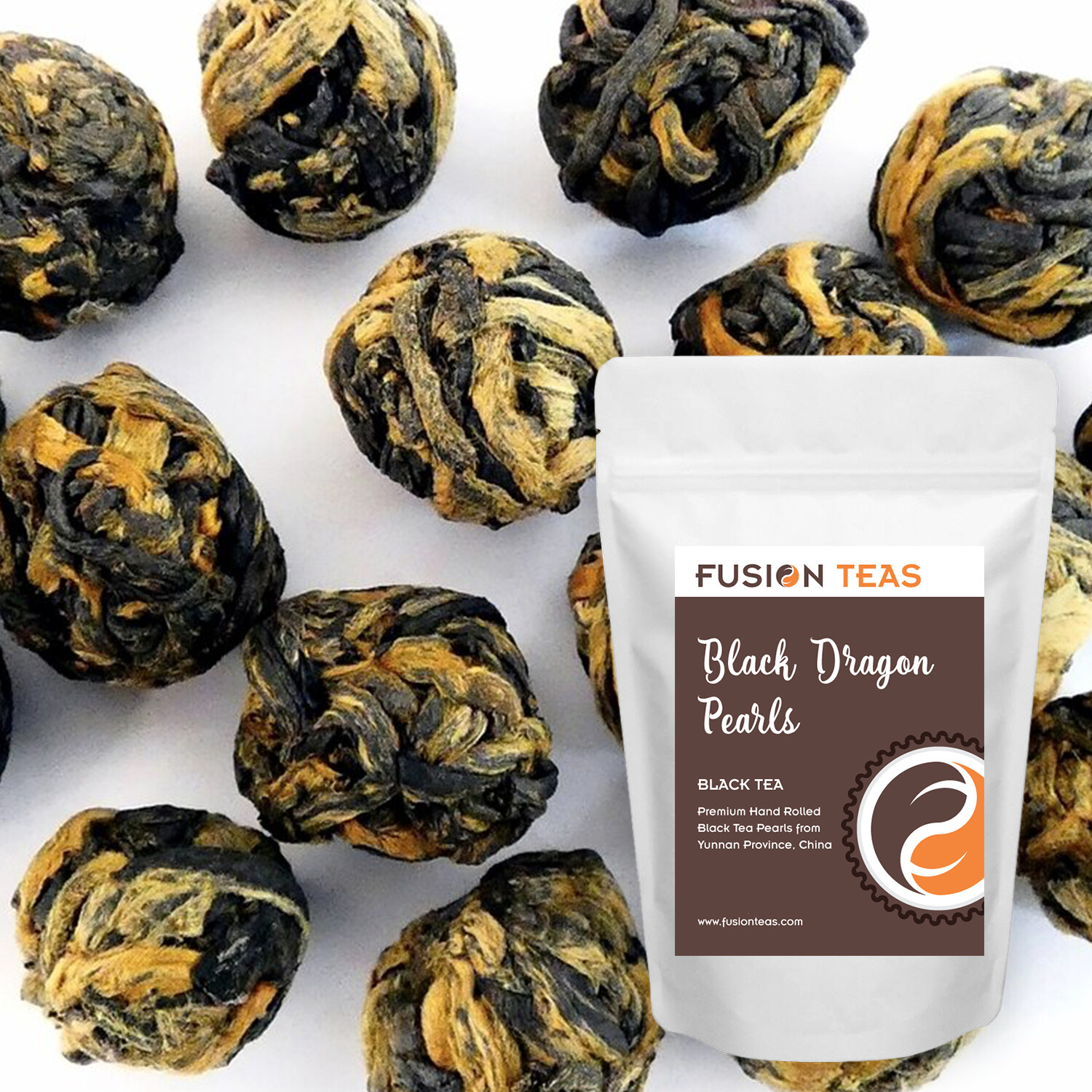 Black Dragon Pearls Black Tea – Loose Leaf – From Yunnan Province – Fusion Teas