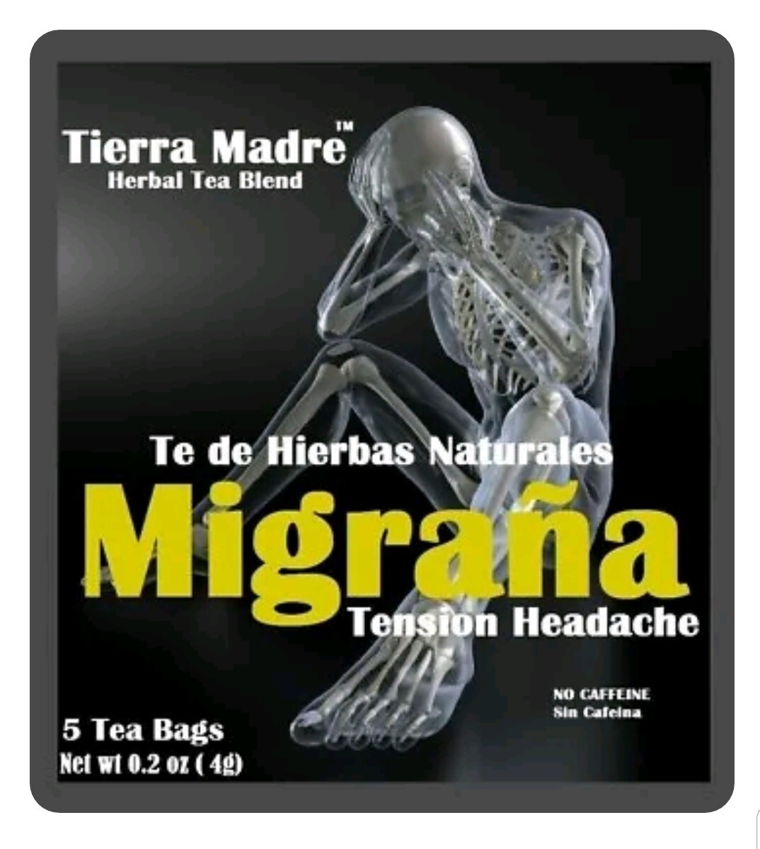 Tierra Madre,Natural Herbal Tea Blend,Te Migraña,Migraine,Headache(20 tea bags)