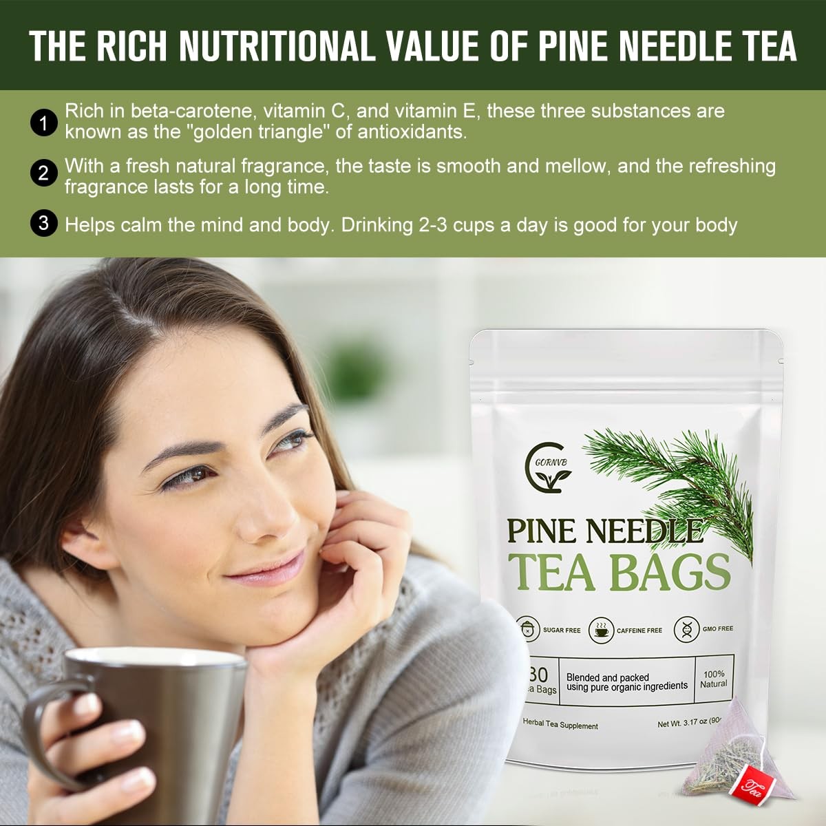 Bolsas De Te De Agujas De Pino Organicas – Te De Hierbas Con Agujas De Pino S…