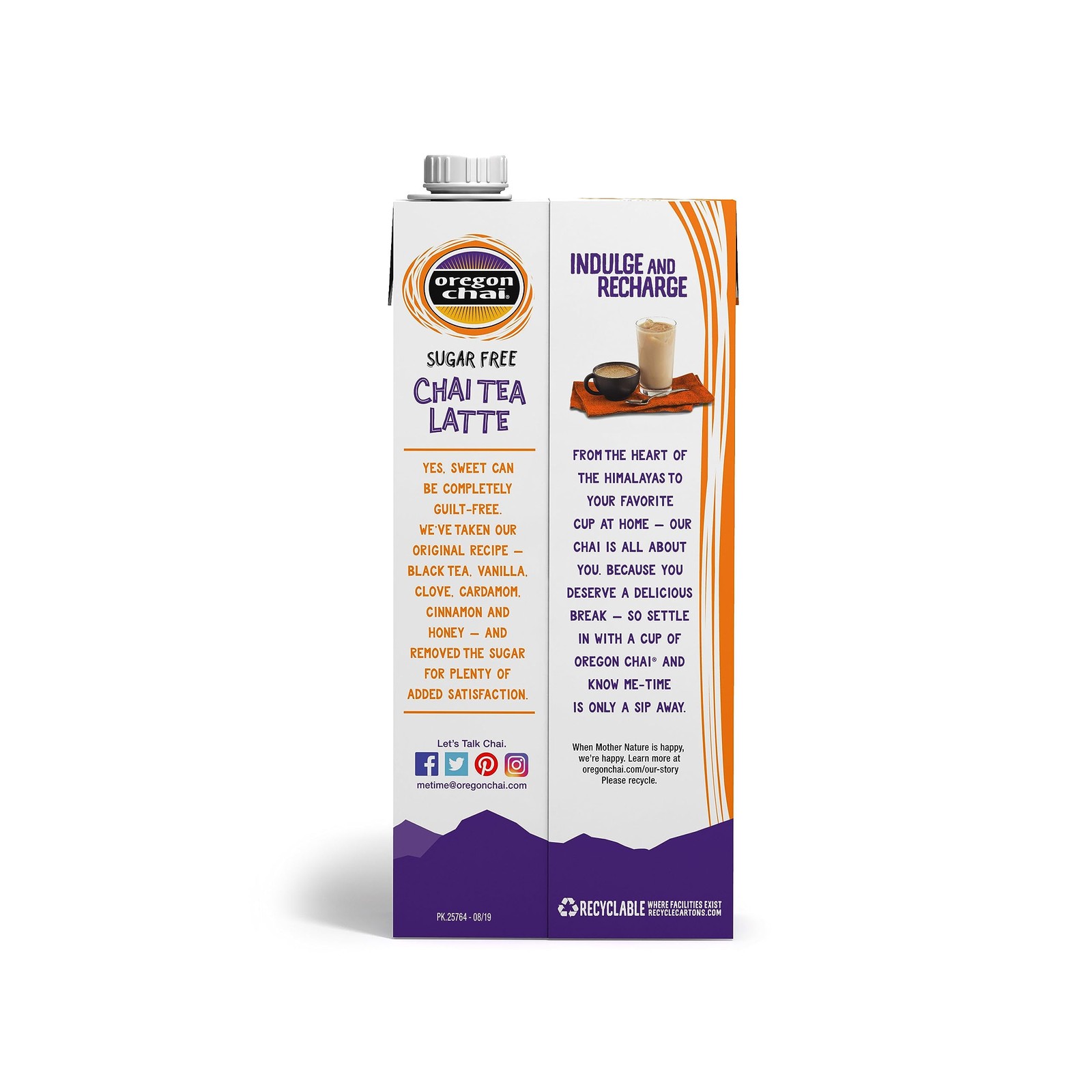 Oregon Chai Sugar Free Chai Concentrate, 32 Fluid Ounce (Pack of 6)