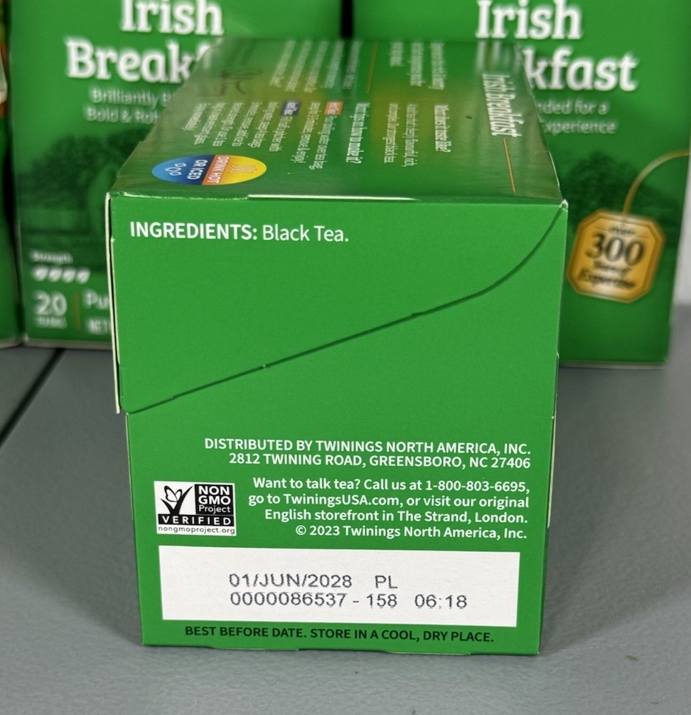 Twinings Irish Breakfast Tea Bags Bold Black Tea 20 Count Pack of 6