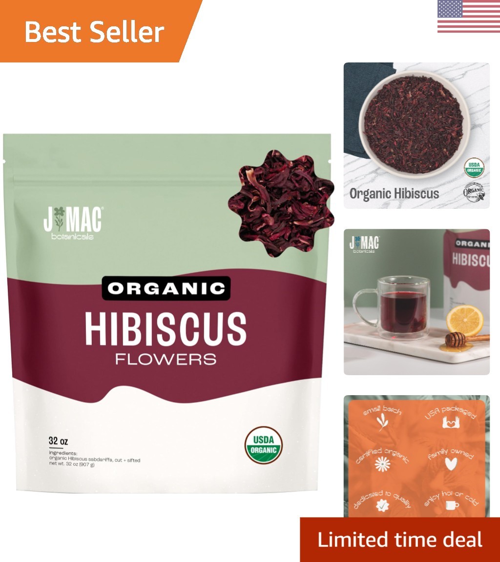 Organic Hibiscus Flowers 2 lbs – Quality Tea & Culinary Delight